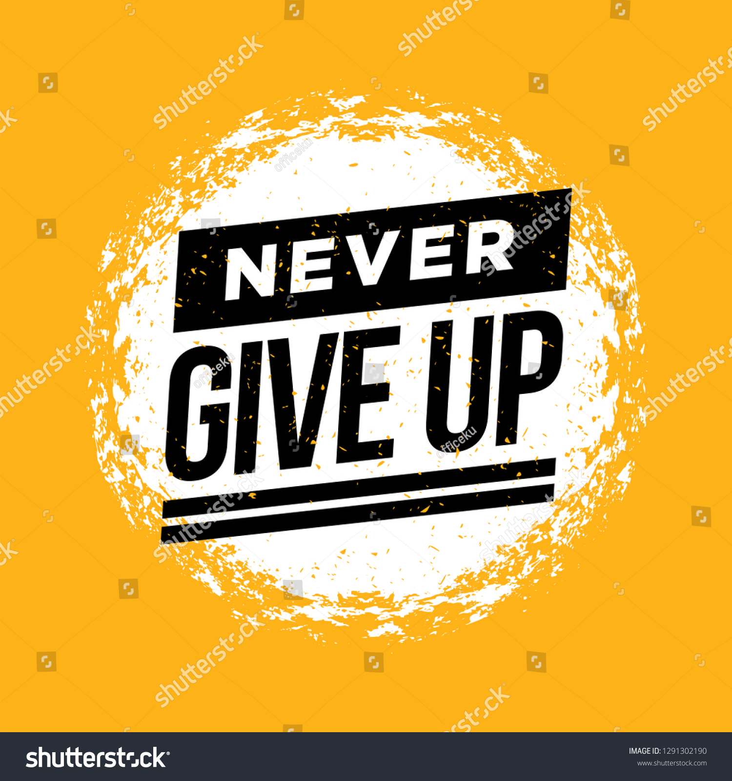 Inspiring Motivation Quote Text Never Give Stock Vector (Royalty Free ...