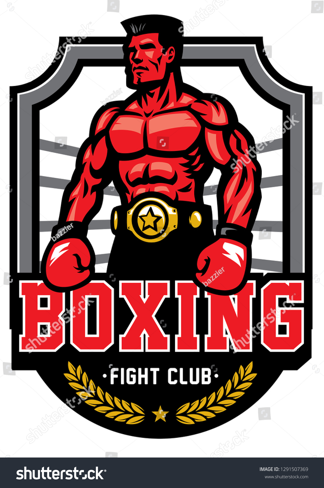 Boxing Championship Badge Stock Vector (Royalty Free) 1291507369 ...