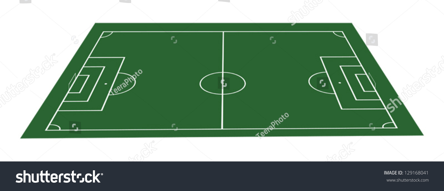 Soccer Football On Green Grass Field Stock Vector (Royalty Free ...