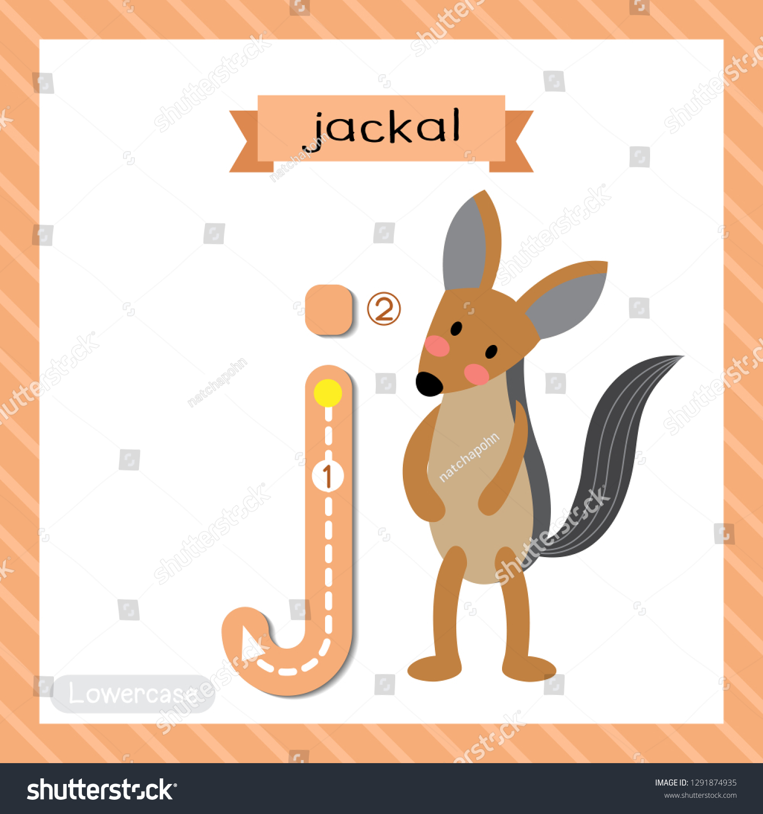 Letter J Lowercase Cute Children Colorful Stock Vector (Royalty Free ...