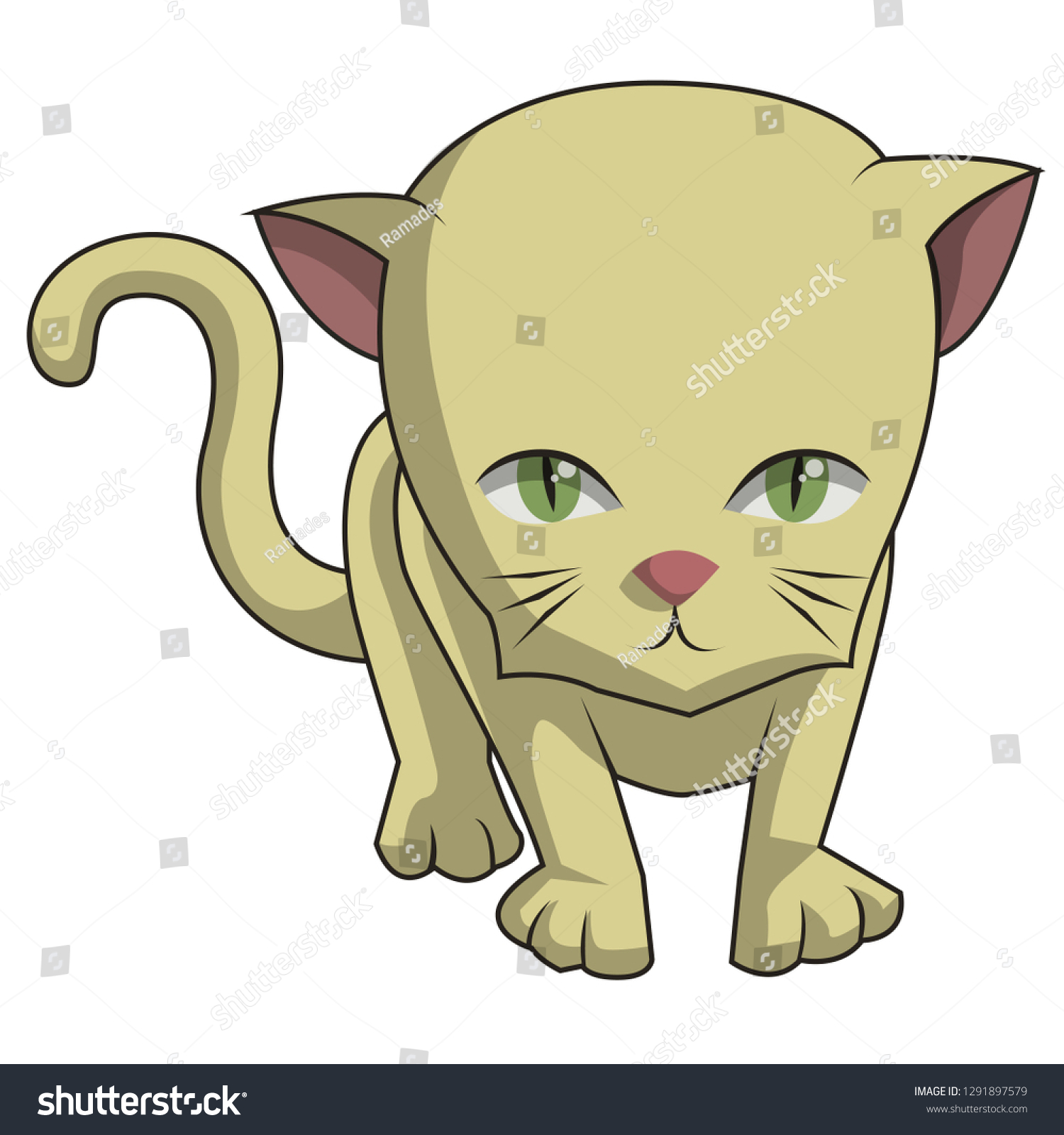 Cute Cat Vector Image Illustrating Very Stock Vector Royalty Free Shutterstock