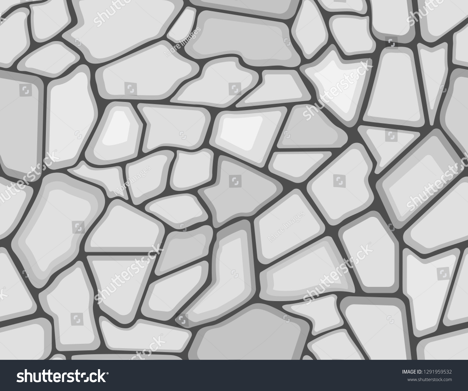 Seamless Stone Wall Texture Cartoon Style Stock Vector (Royalty Free ...