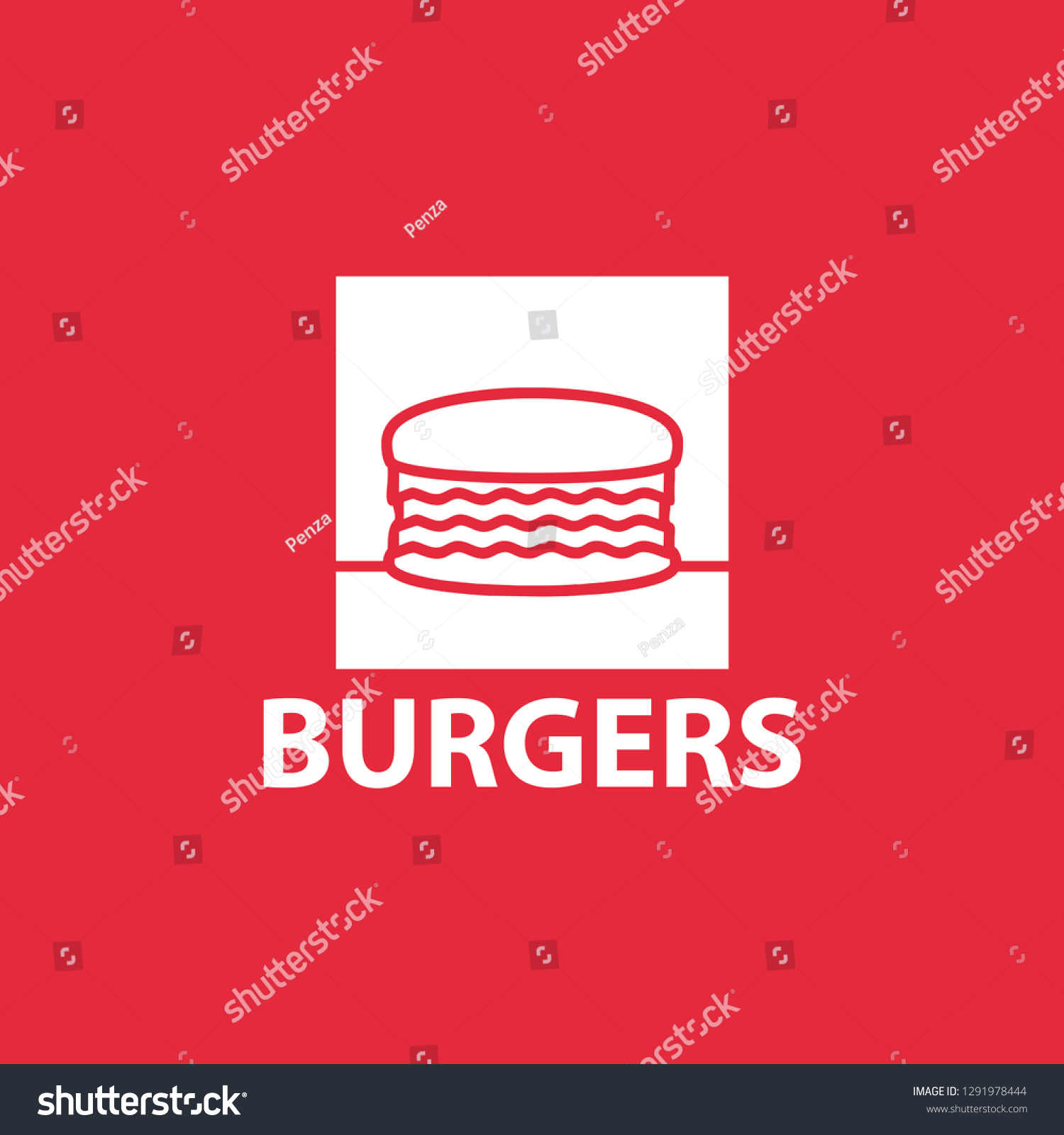 Hot Burgers Vector Logo Fast Food Stock Vector Royalty Free 1291978444 Shutterstock 5832