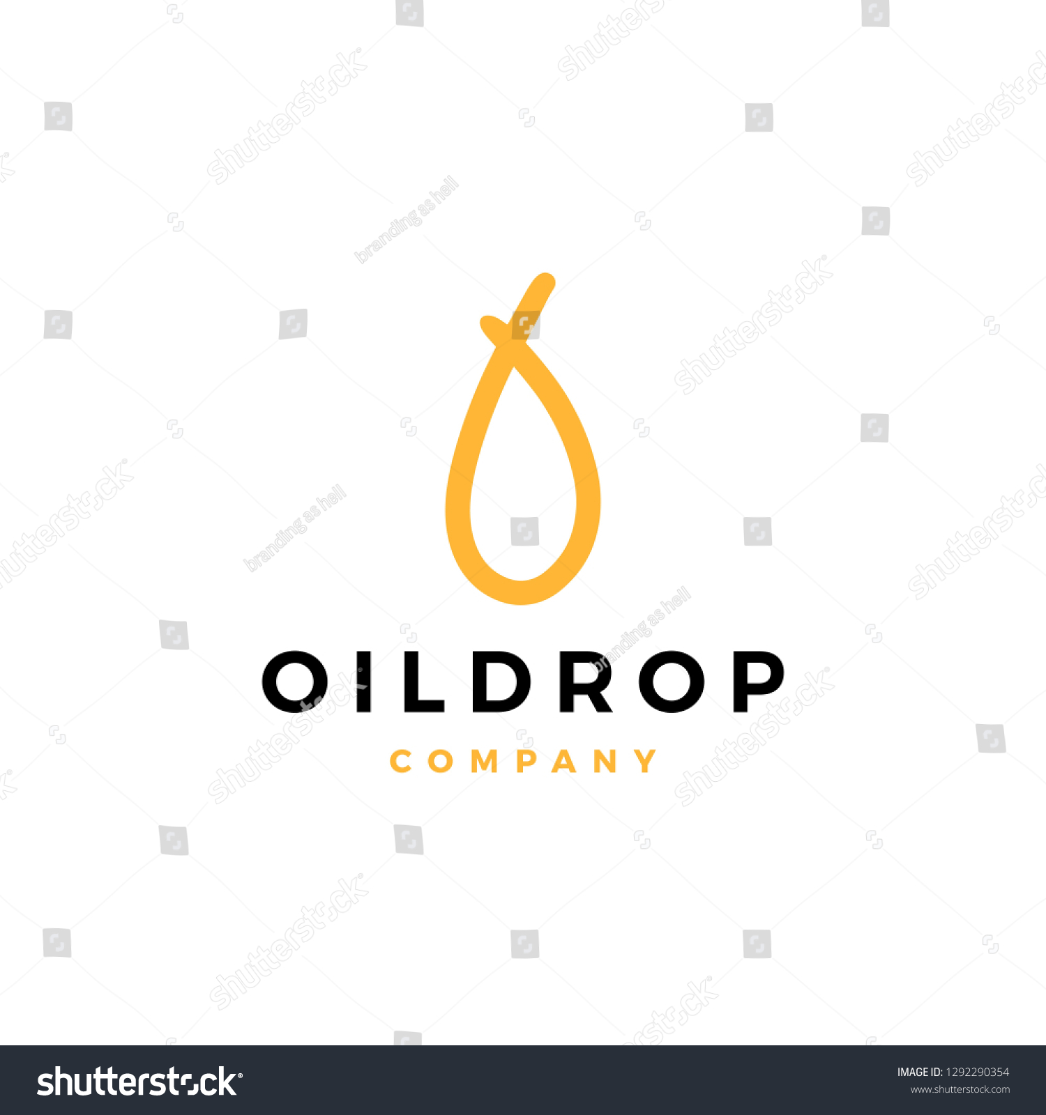 Oil Drop Doodle Logo Vector Icon Stock Vector (Royalty Free) 1292290354 ...