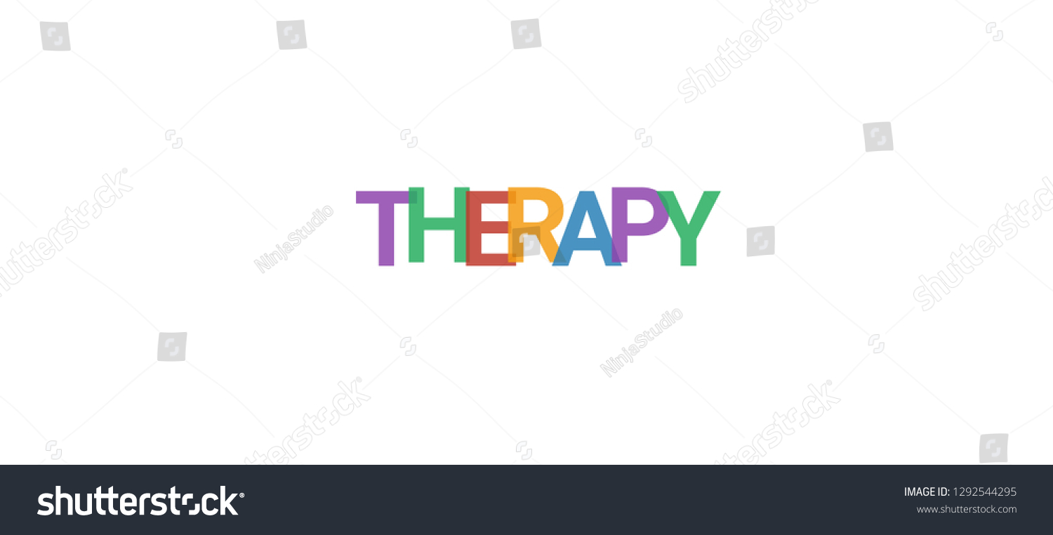 Therapy Word Concept Colorful Therapy On Stock Vector (Royalty Free ...