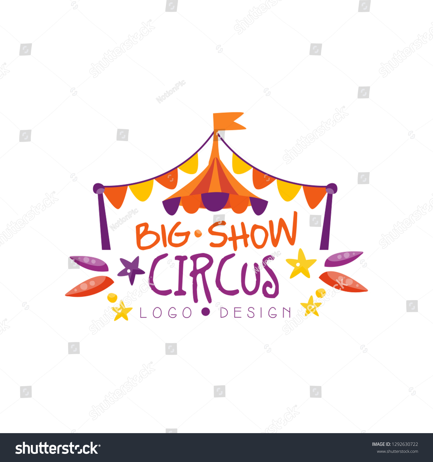 Big Show Circus Logo Design Carnival Stock Vector (Royalty Free ...