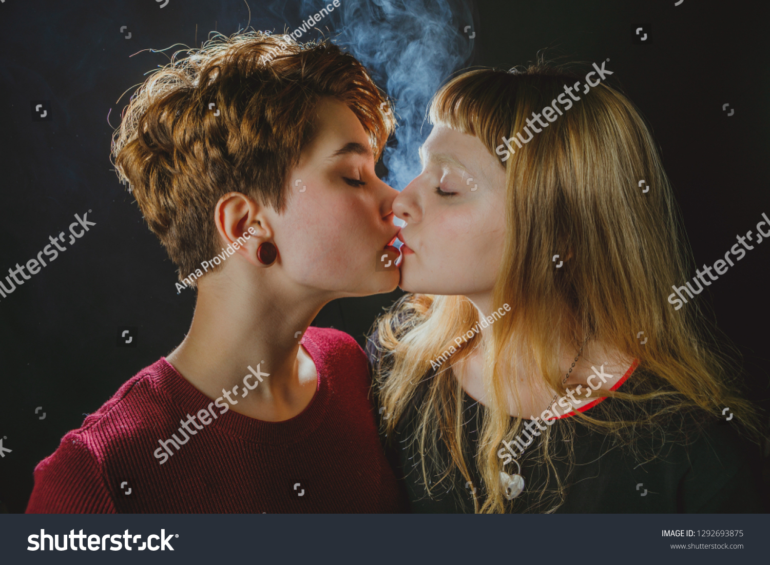 Young Lesbian Teens Kiss