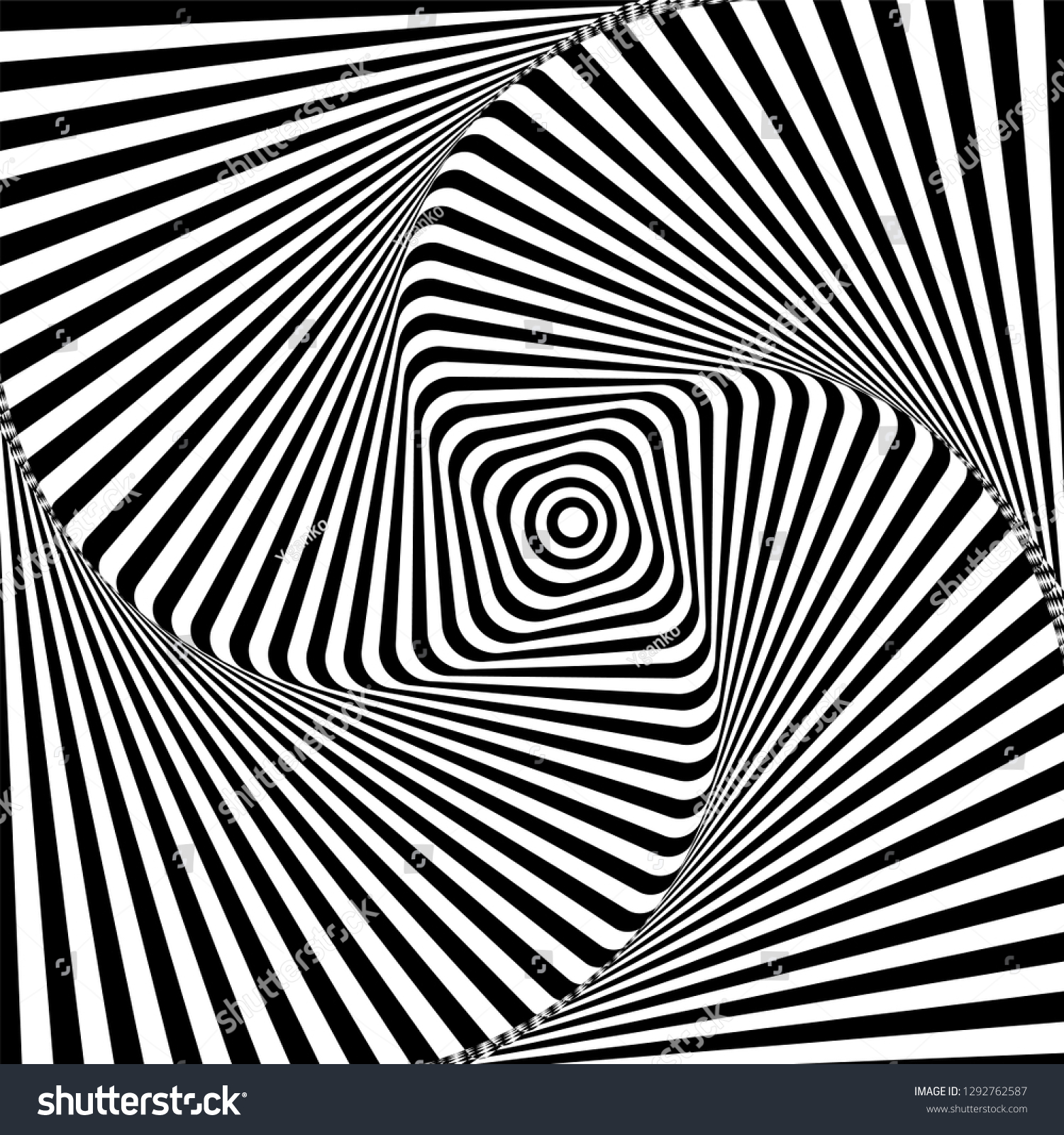 Black White Hypnotic Background Vector Illustration Stock Vector ...