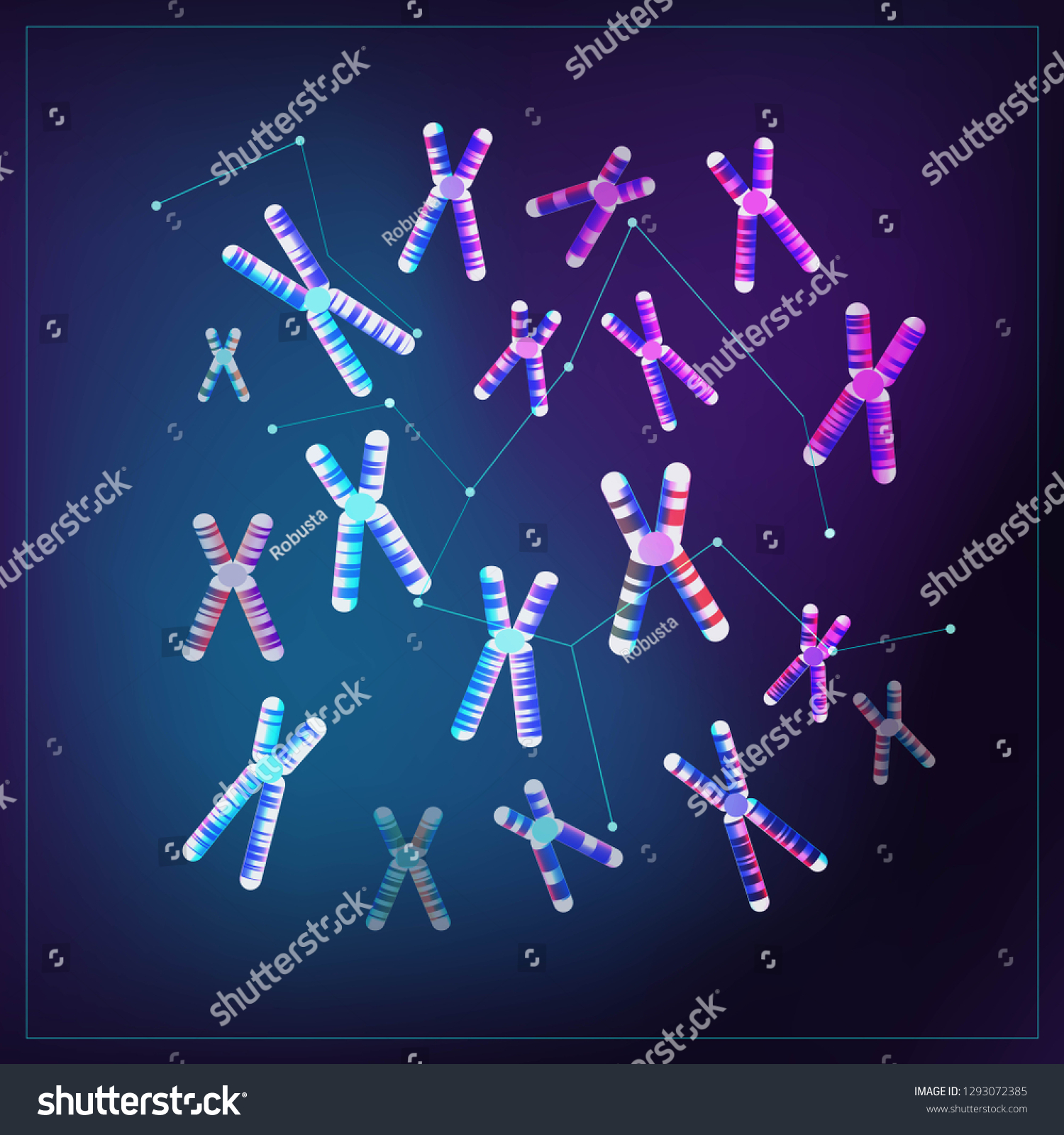 Biotechnology Future Science Background Human Chromosomes Stock Vector ...