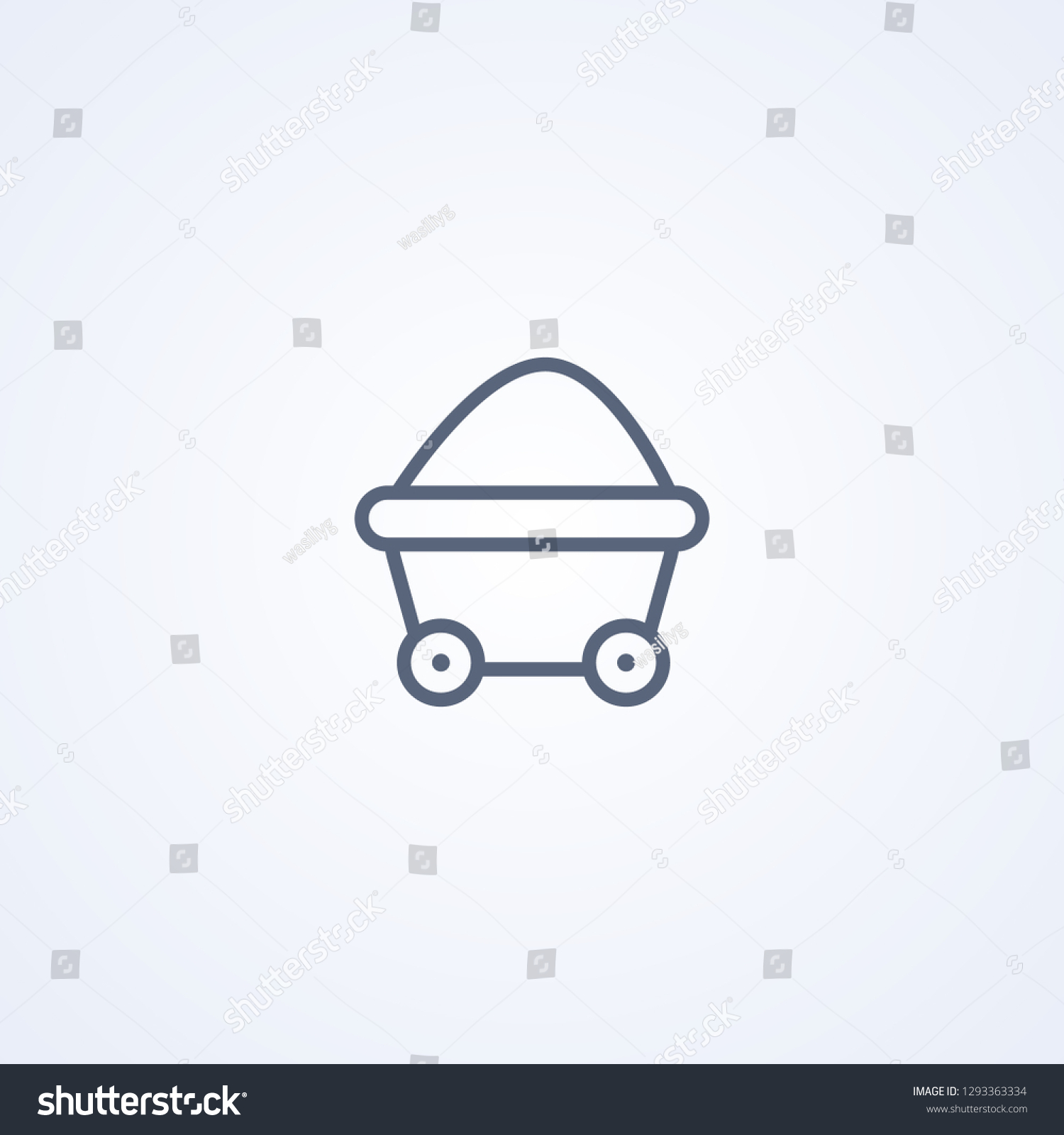 Coal Mining Cart Vector Best Gray Stock Vector (Royalty Free ...