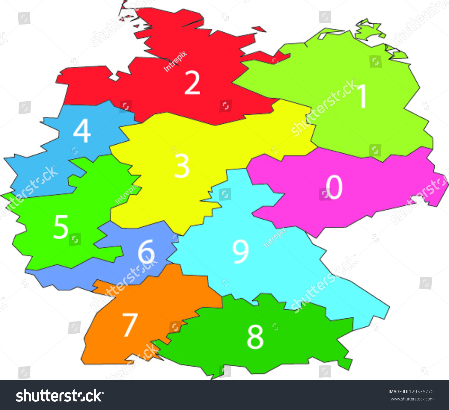 Germany Post code Map. Zip code Germany.