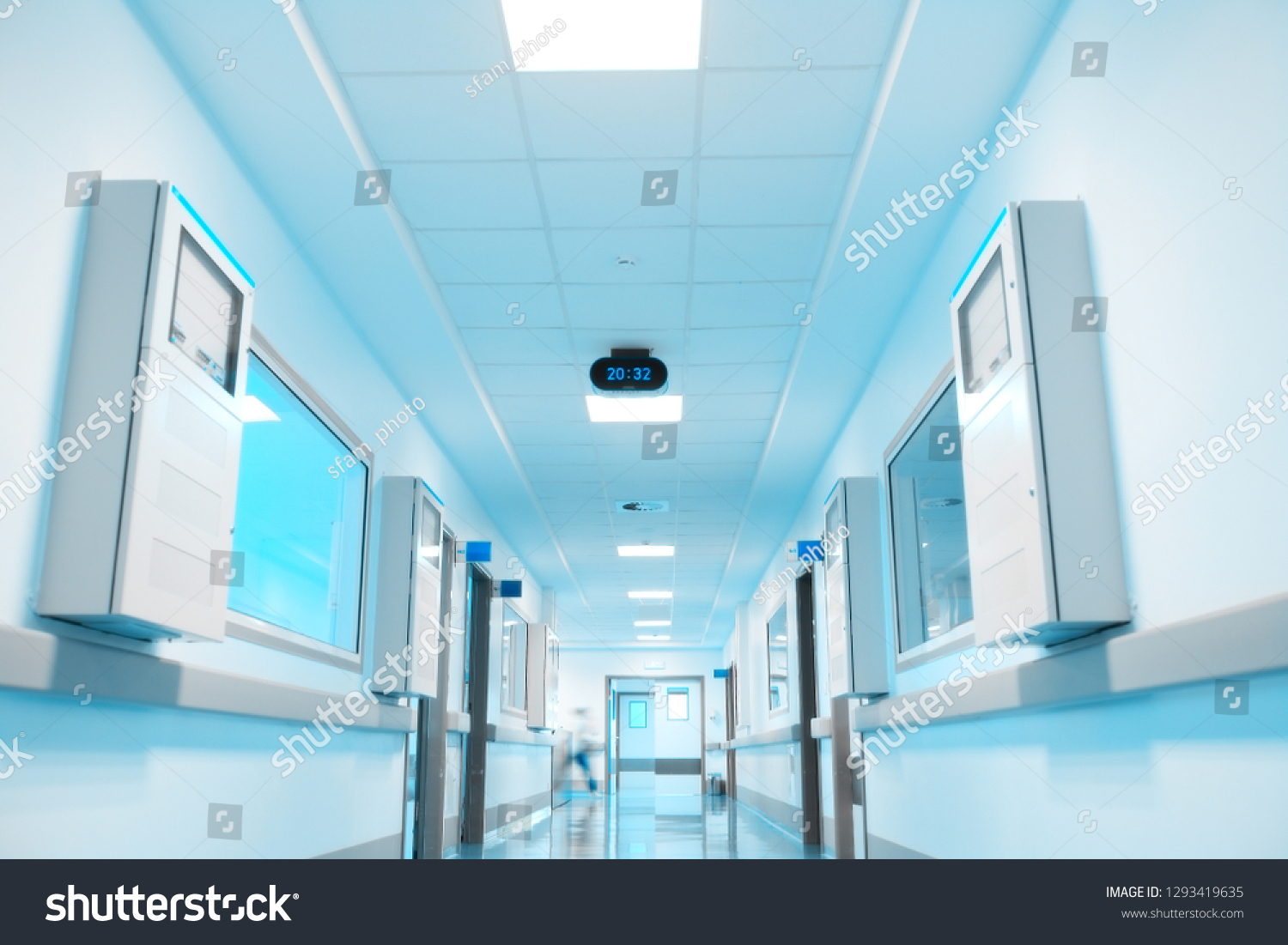 Interior Decoration Long Corrior Hospital Building Stock Photo ...