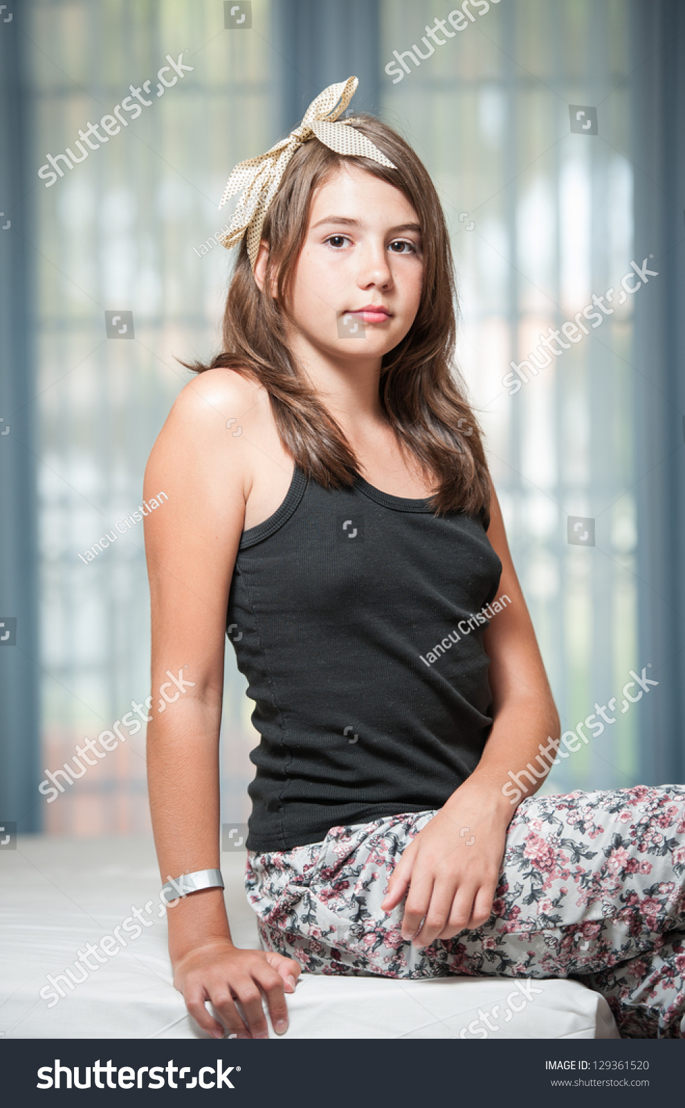 Beautiful Teen Girl Lying On Bed Stock Photo 129361520 | Shutterstock