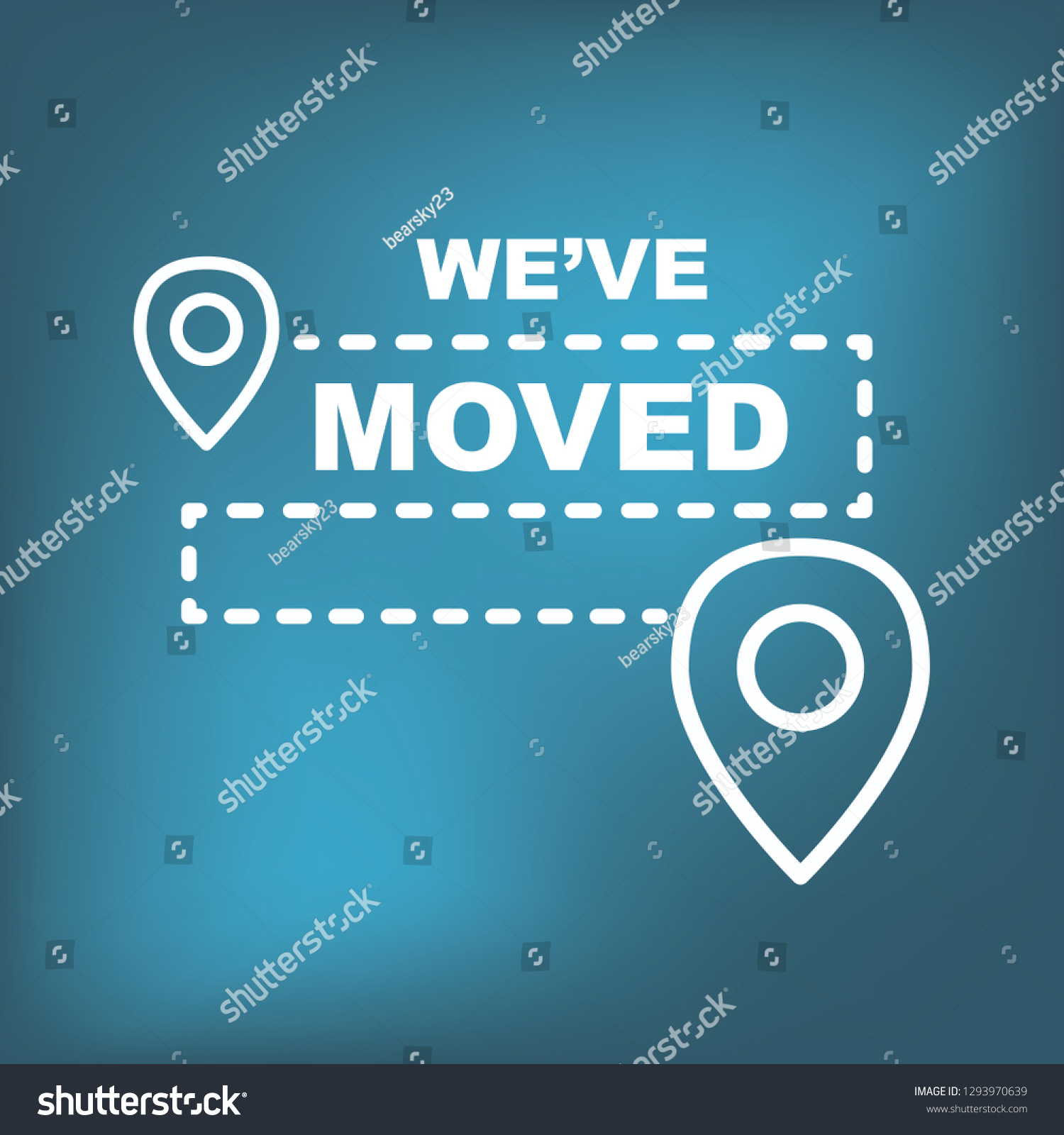 Weve Moved Sign Text Typography Icon Stock Vector (Royalty Free ...