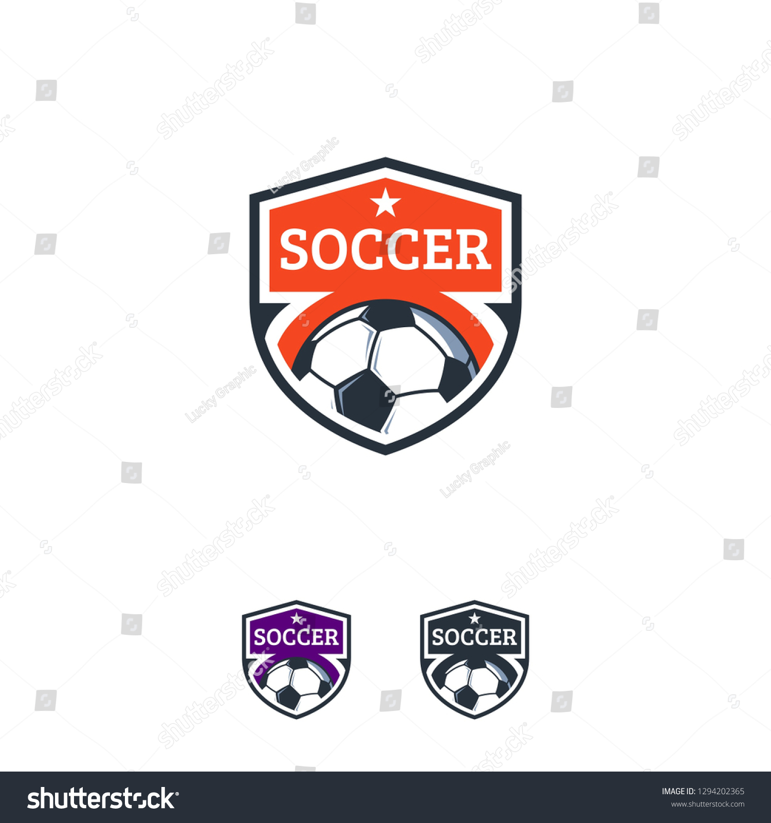 Soccer Sport Logo Designs Badge Vector Stock Vector (Royalty Free ...