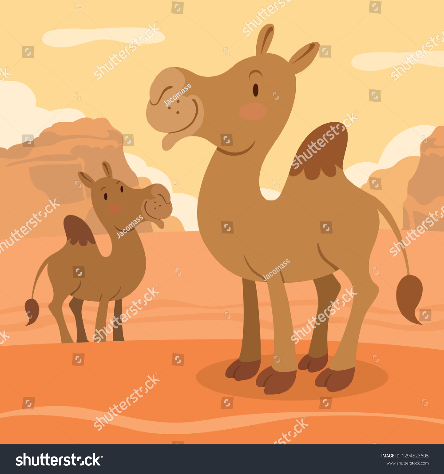 Cute Childrens Animals Stock Illustration 1294523605 | Shutterstock