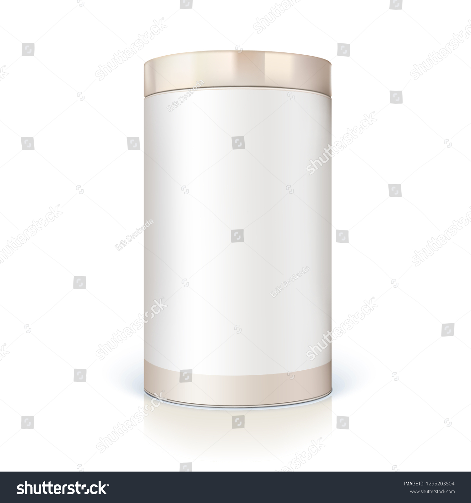 Round Tin Packaging Bulk Products Container Stock Illustration ...