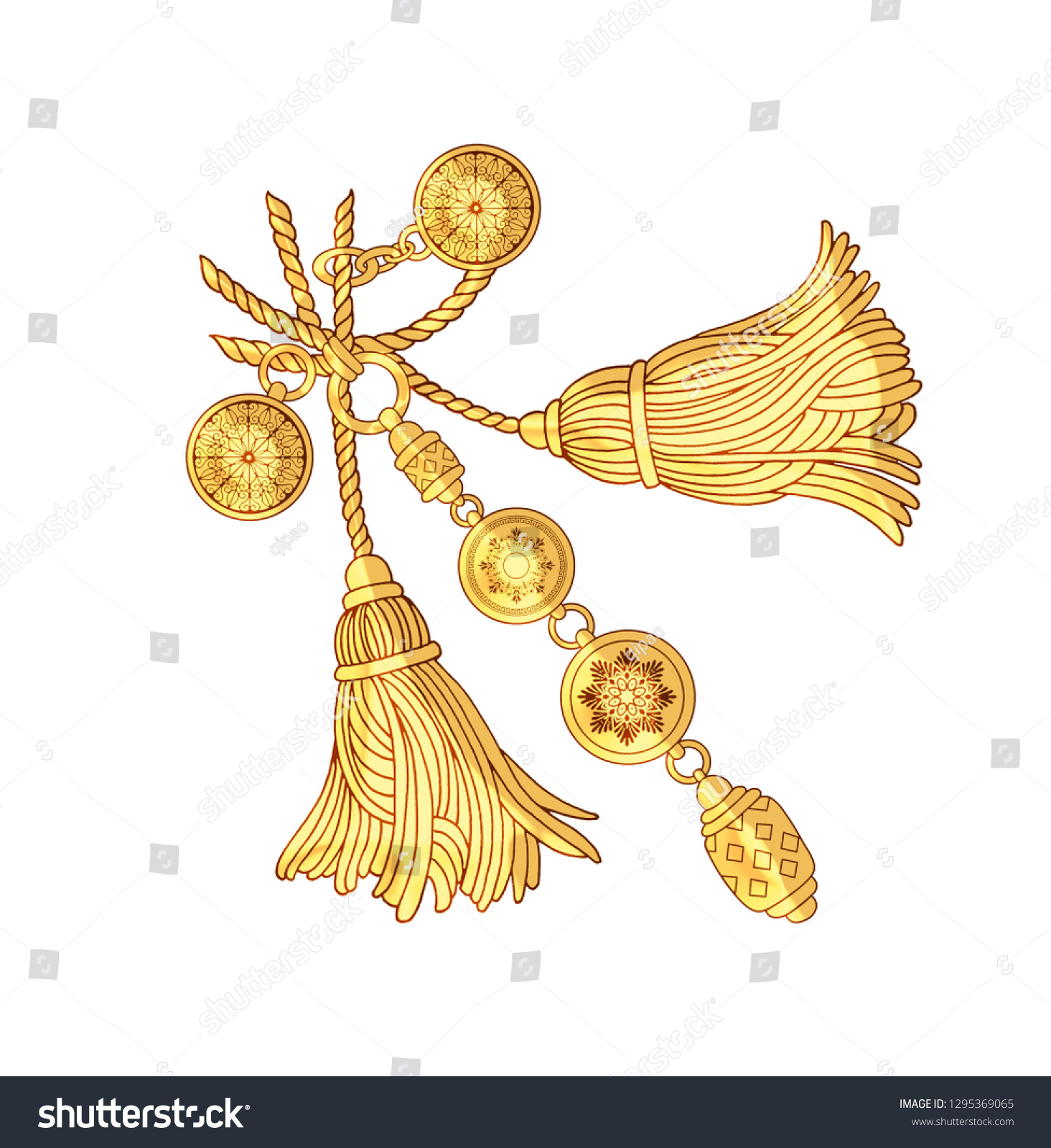 Tassel Ornament Pattern Stock Illustration 1295369065 | Shutterstock