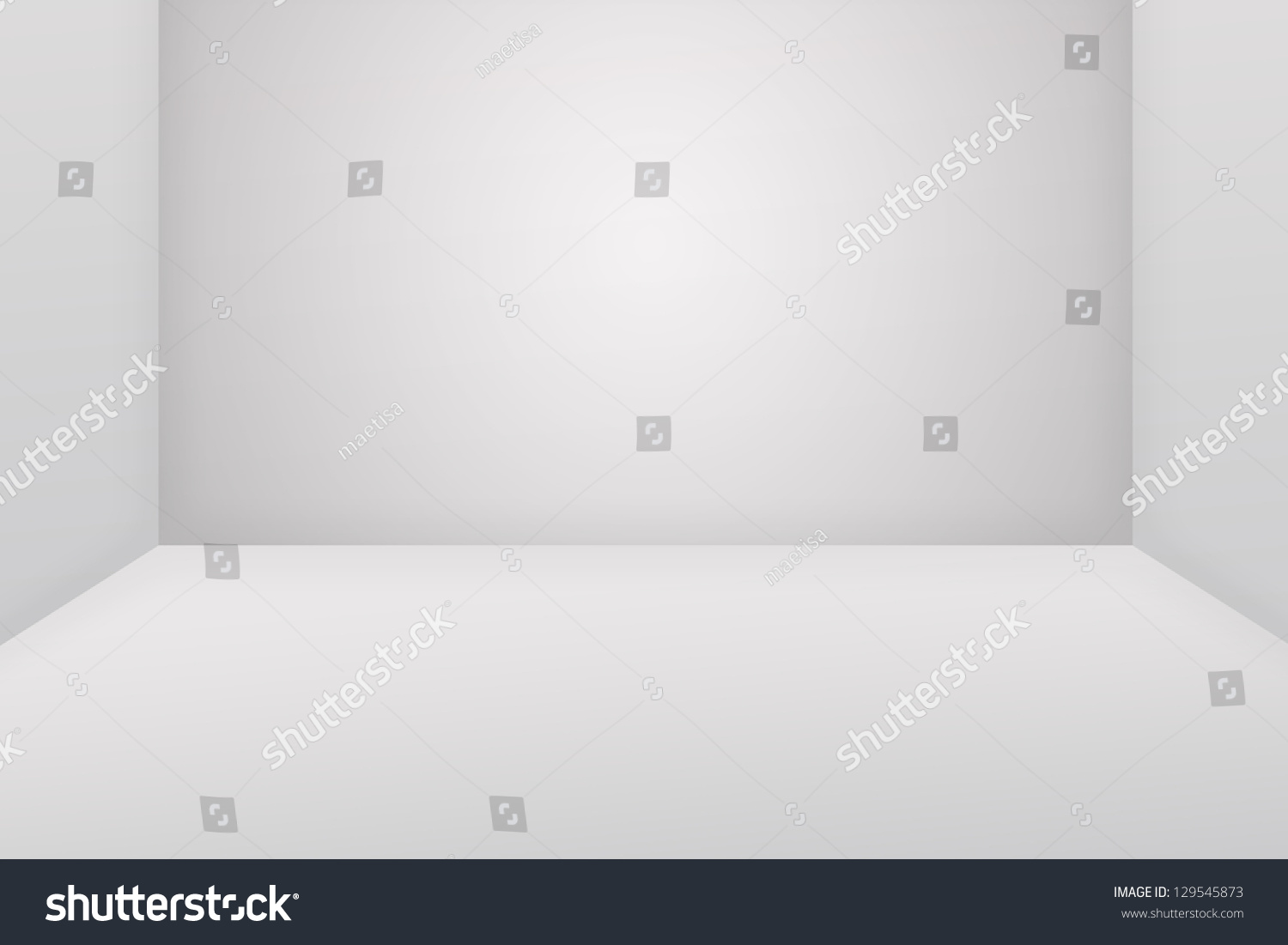 Empty White Room On White Floor Stock Illustration 129545873 | Shutterstock