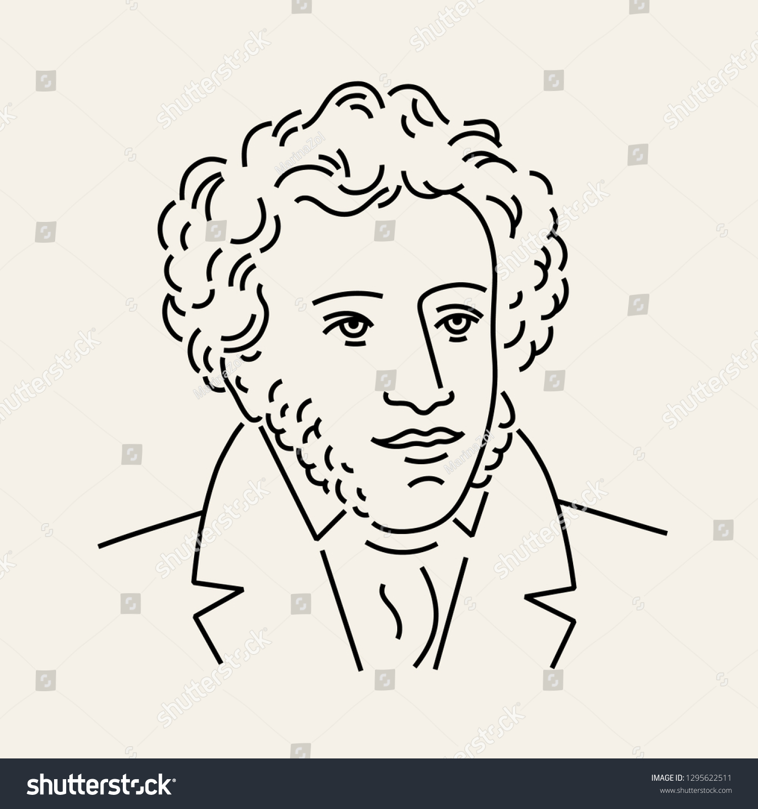 Легкий портрет Александра Сергеевича Пушкина