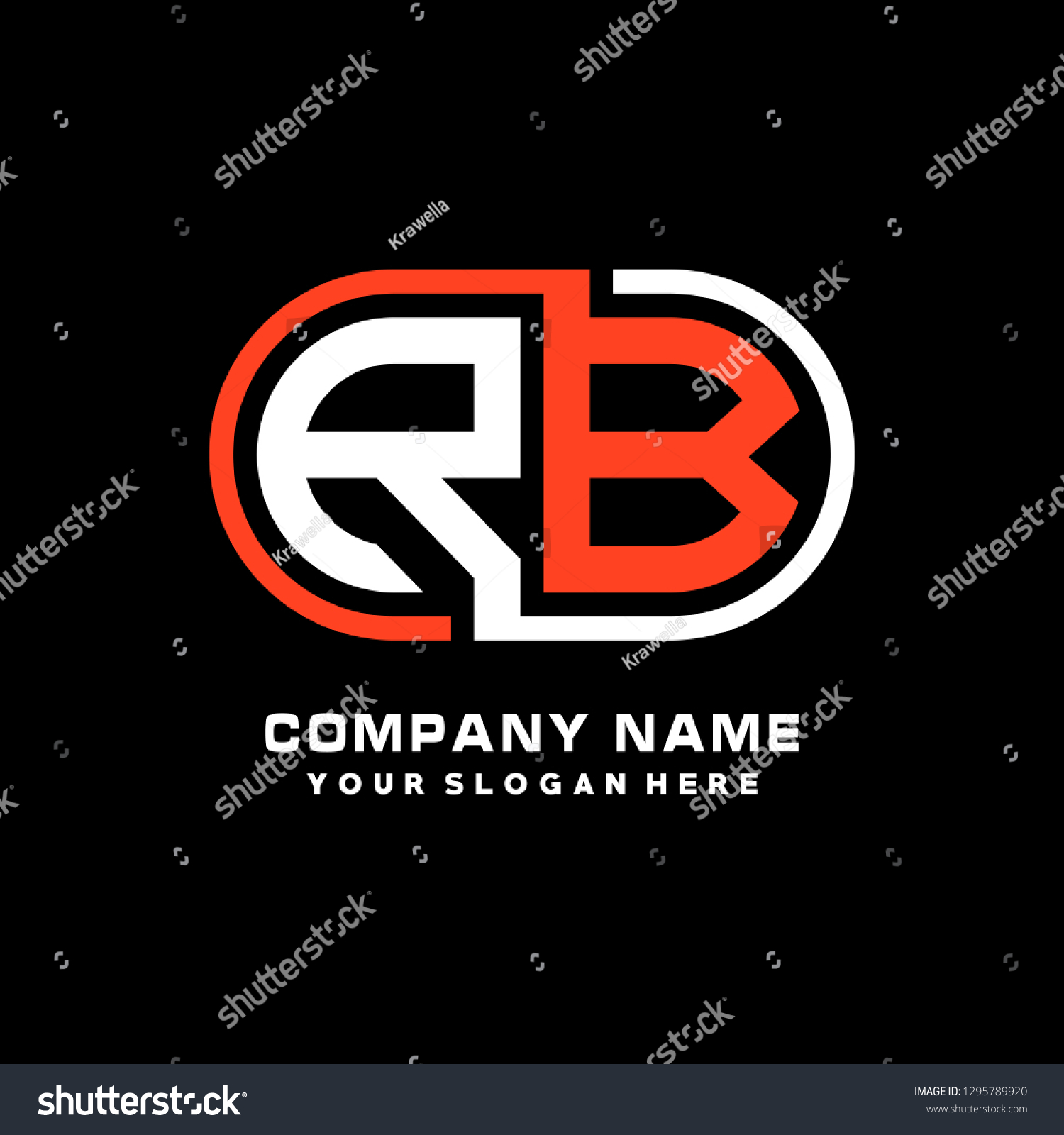 R B Initial Letter Modern Logo Stock Vector (Royalty Free) 1295789920 ...