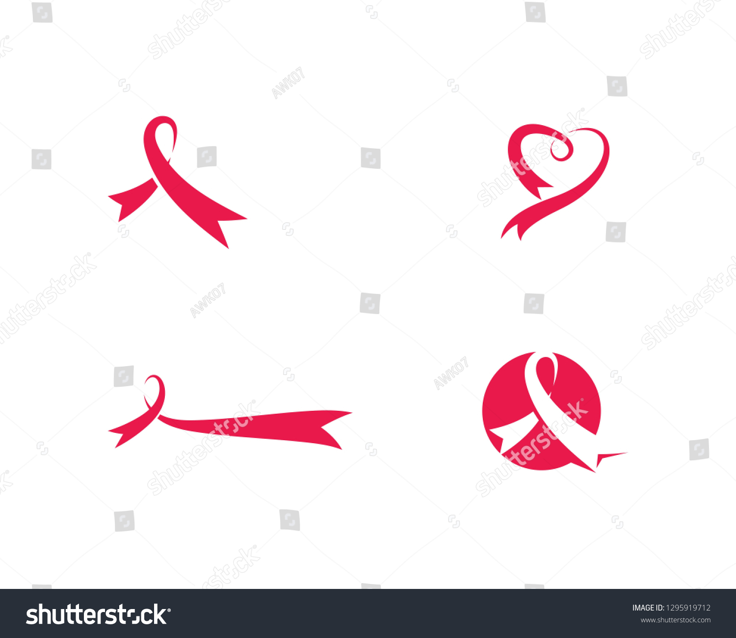 Breast Cancer Awarenessribbon Logo Vector Template Vector De Stock Libre De Regalías 2354