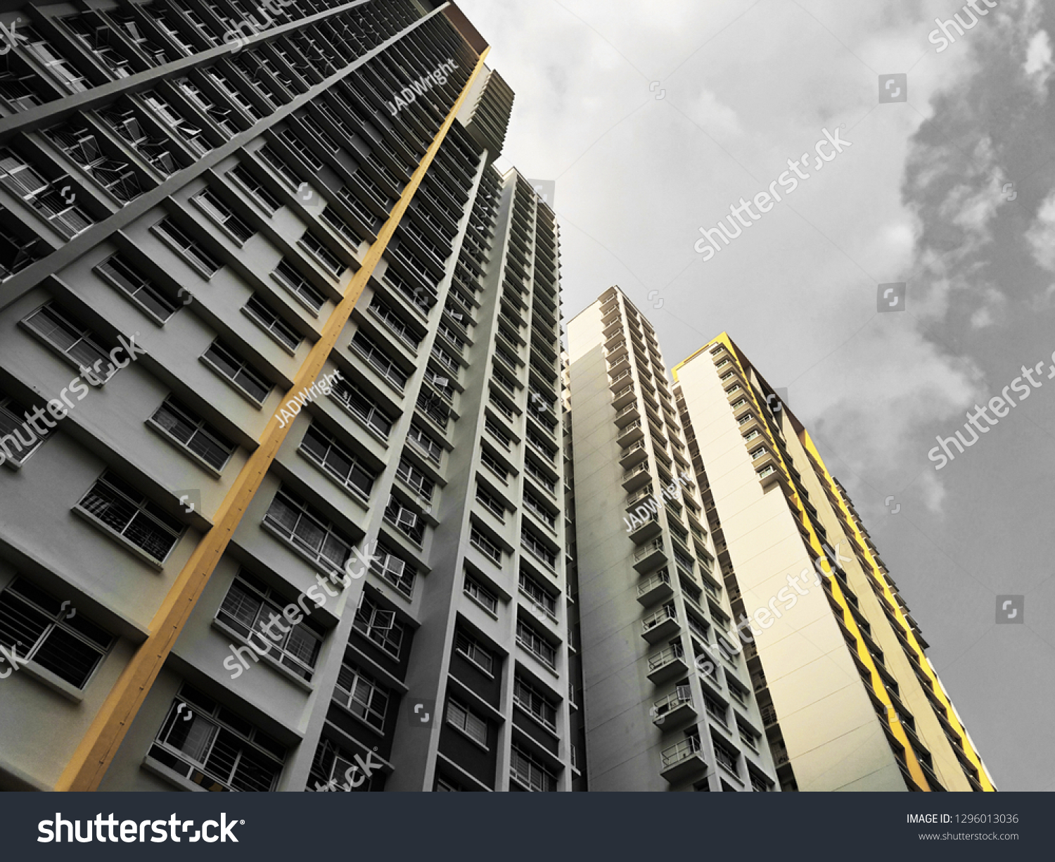 High Rise Public Housing Hdb Architecture Stock Photo 1296013036 ...