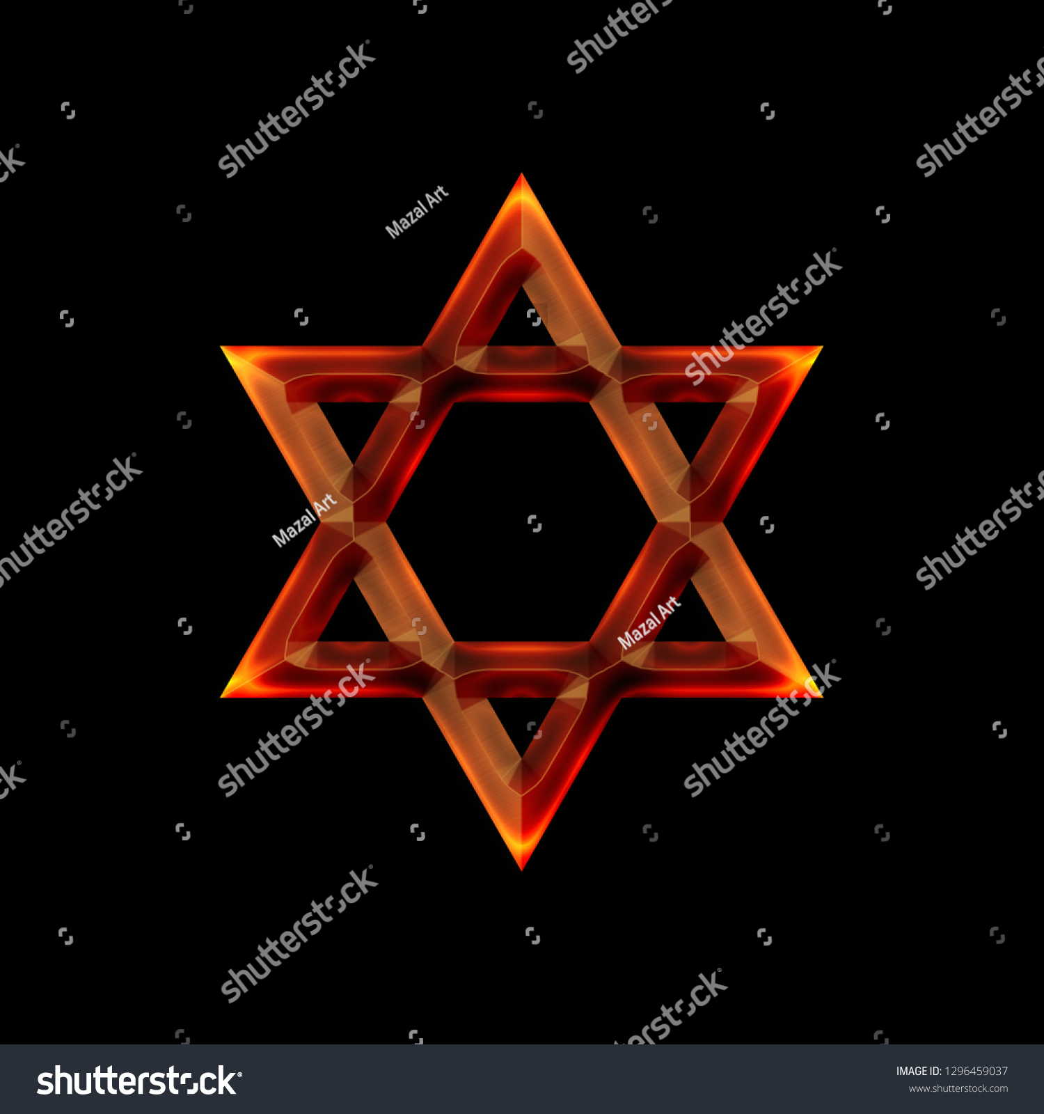 Illustration Jewish Red Star King David Stock Illustration 1296459037 ...