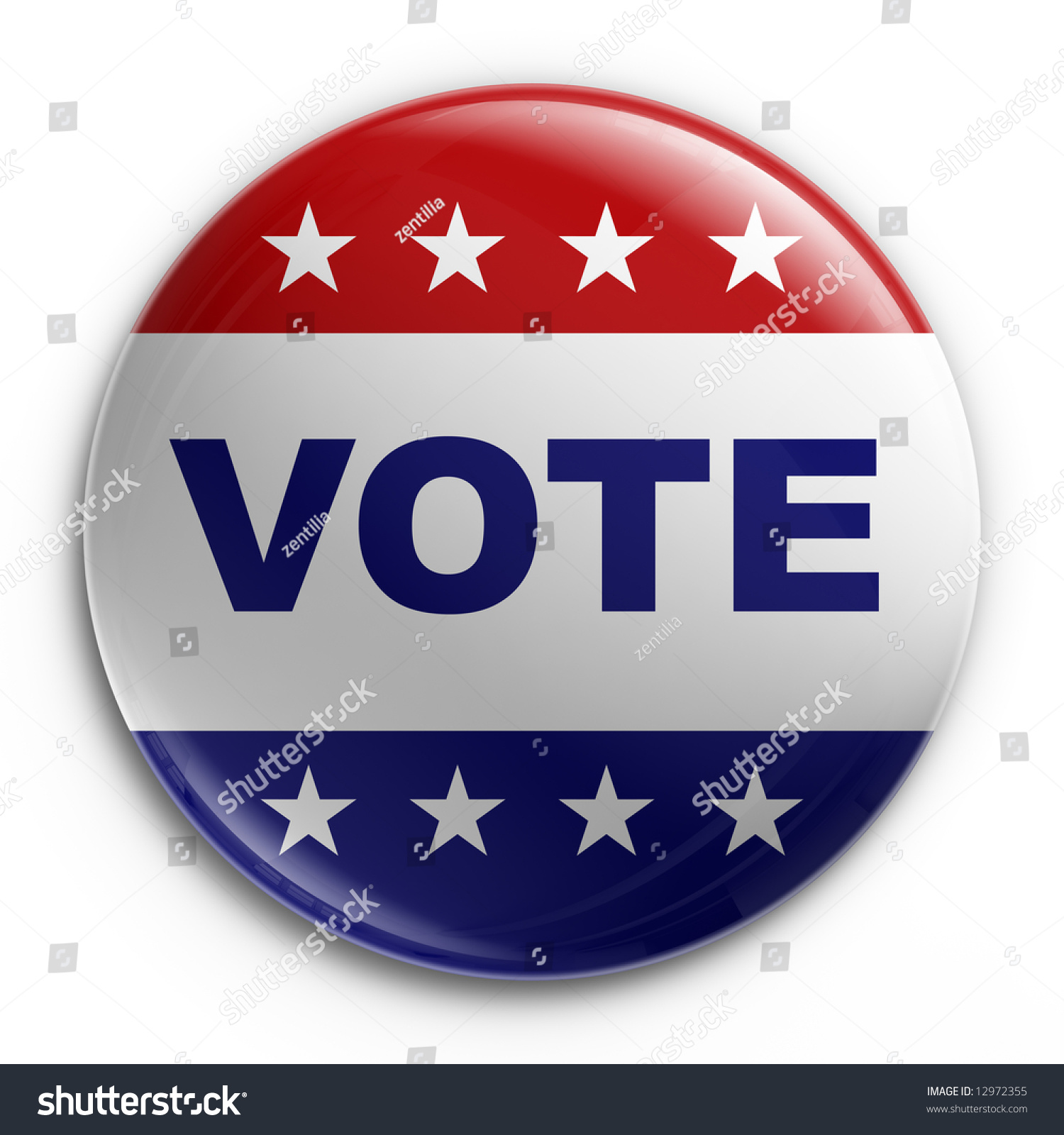 3d Rendering Badge Encourage Voting Stock Illustration 12972355 ...