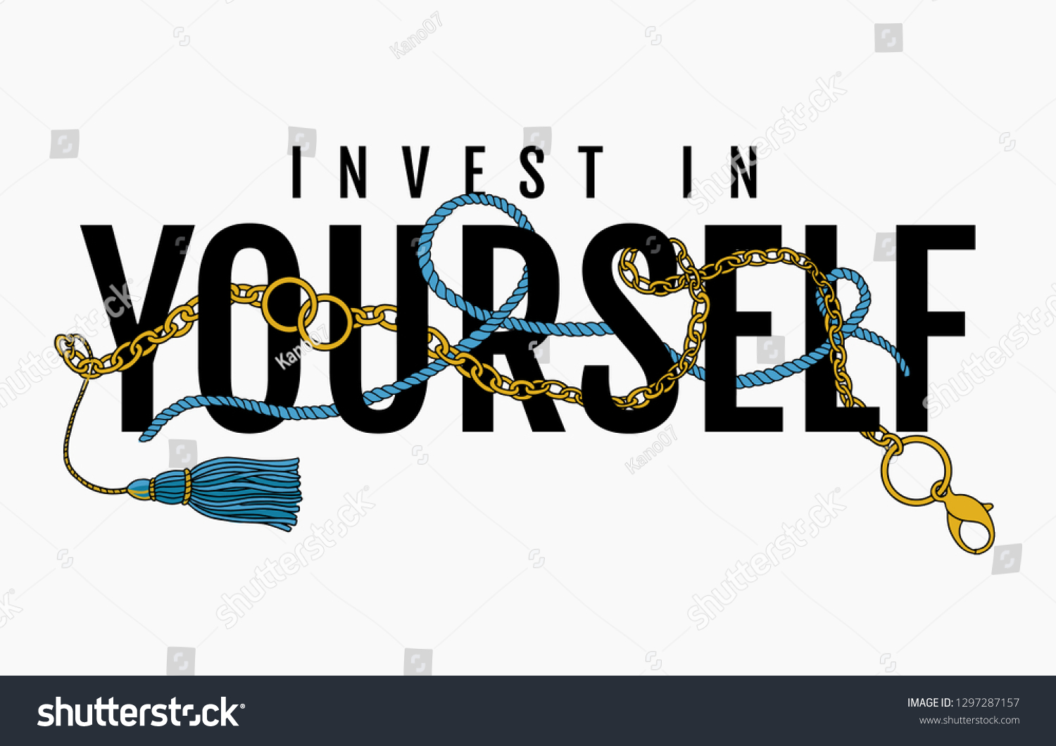 Fashion Slogan Quotes Chain Braid Vector Stock Vector (Royalty Free ...