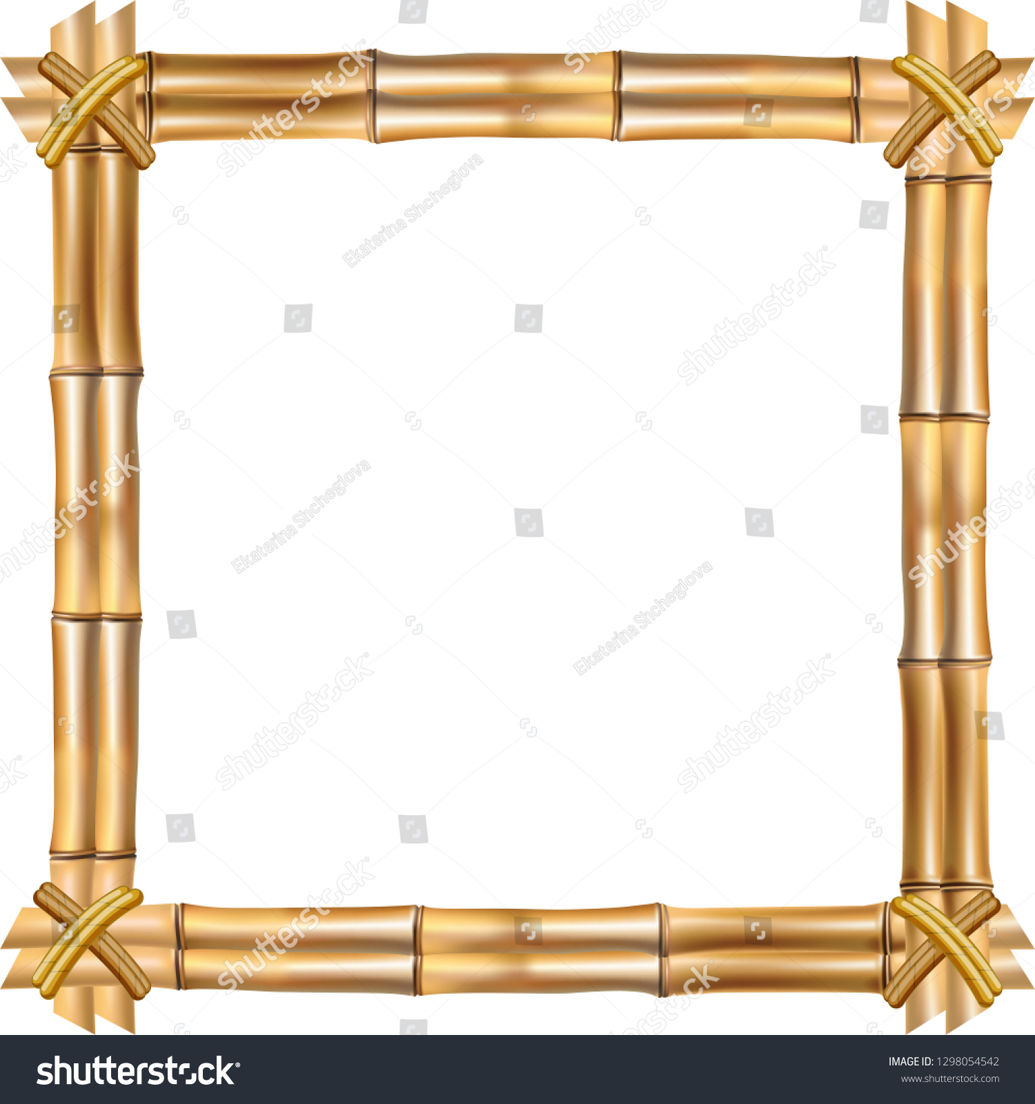 Square Brown Wooden Border Frame Made Stock Vector (Royalty Free ...