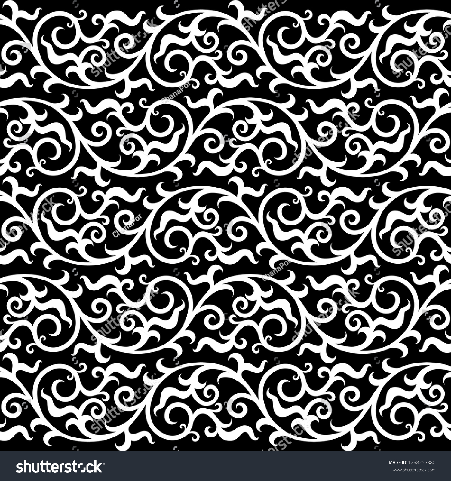 Pattern Style Myanmar Stock Vector (Royalty Free) 1298255380 | Shutterstock