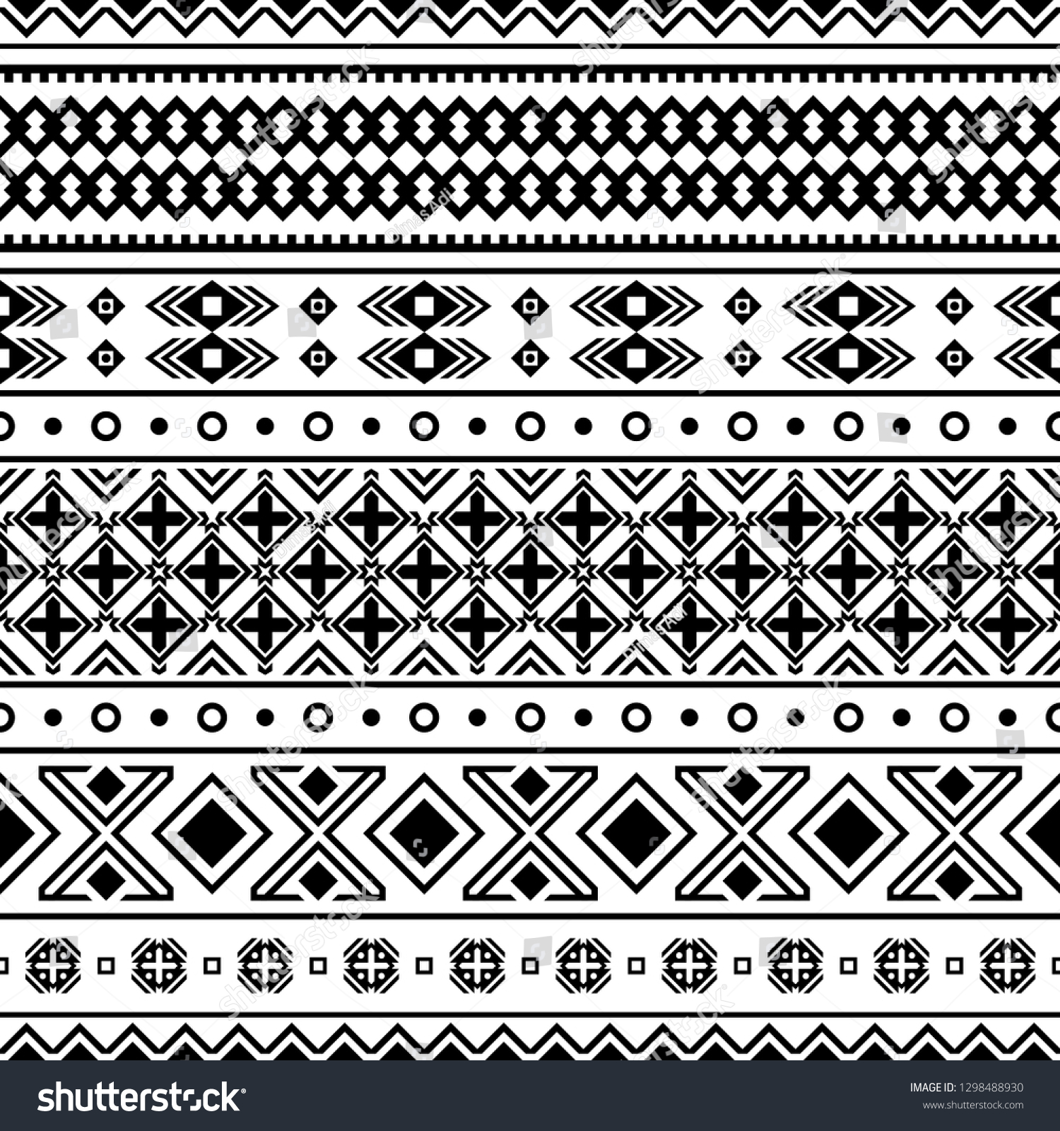 Ikat Geometric Ornament Illustration Design Aztec Stock Vector (Royalty ...