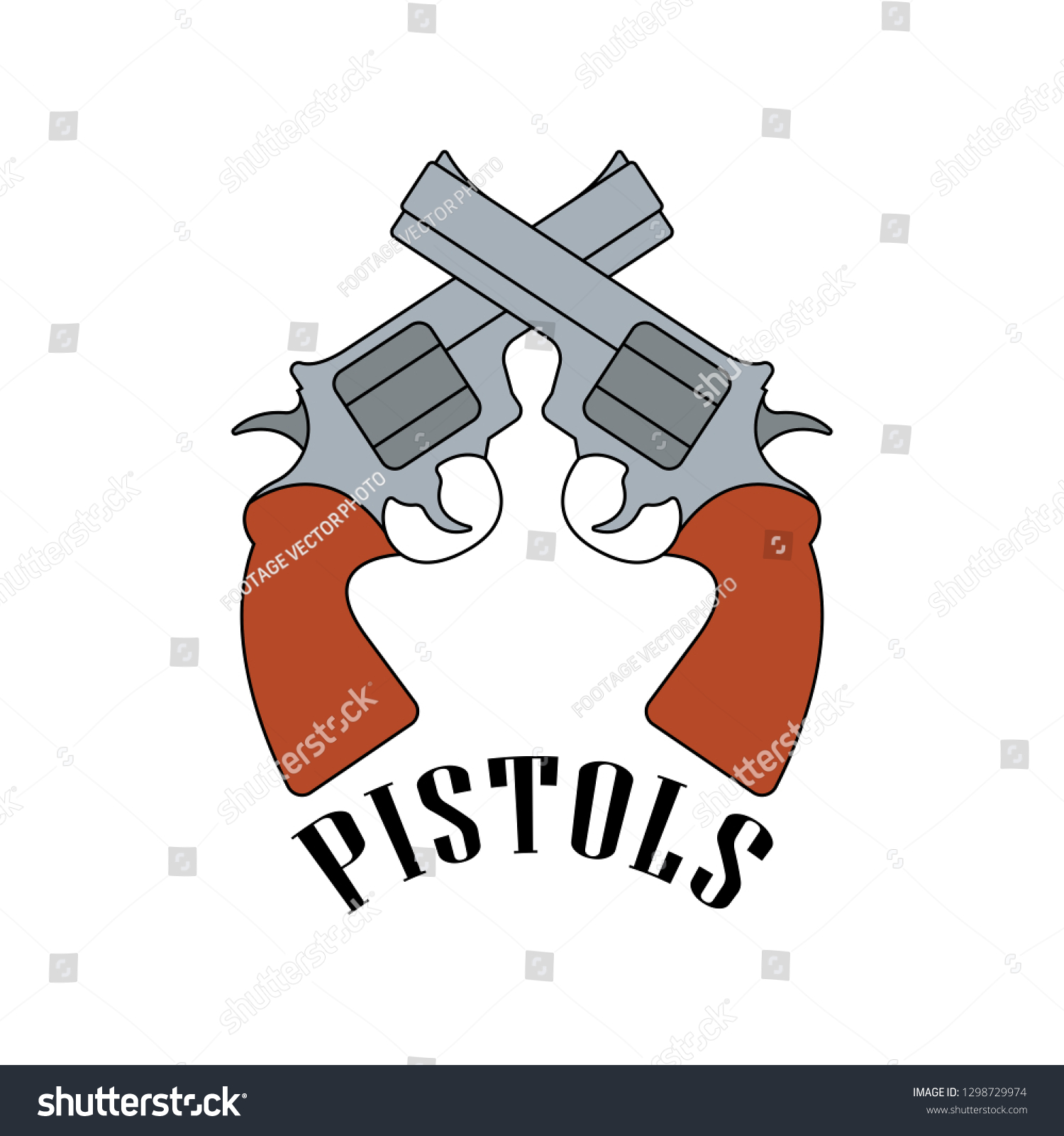 Pistols Logo Vector Stock Vector (Royalty Free) 1298729974 | Shutterstock