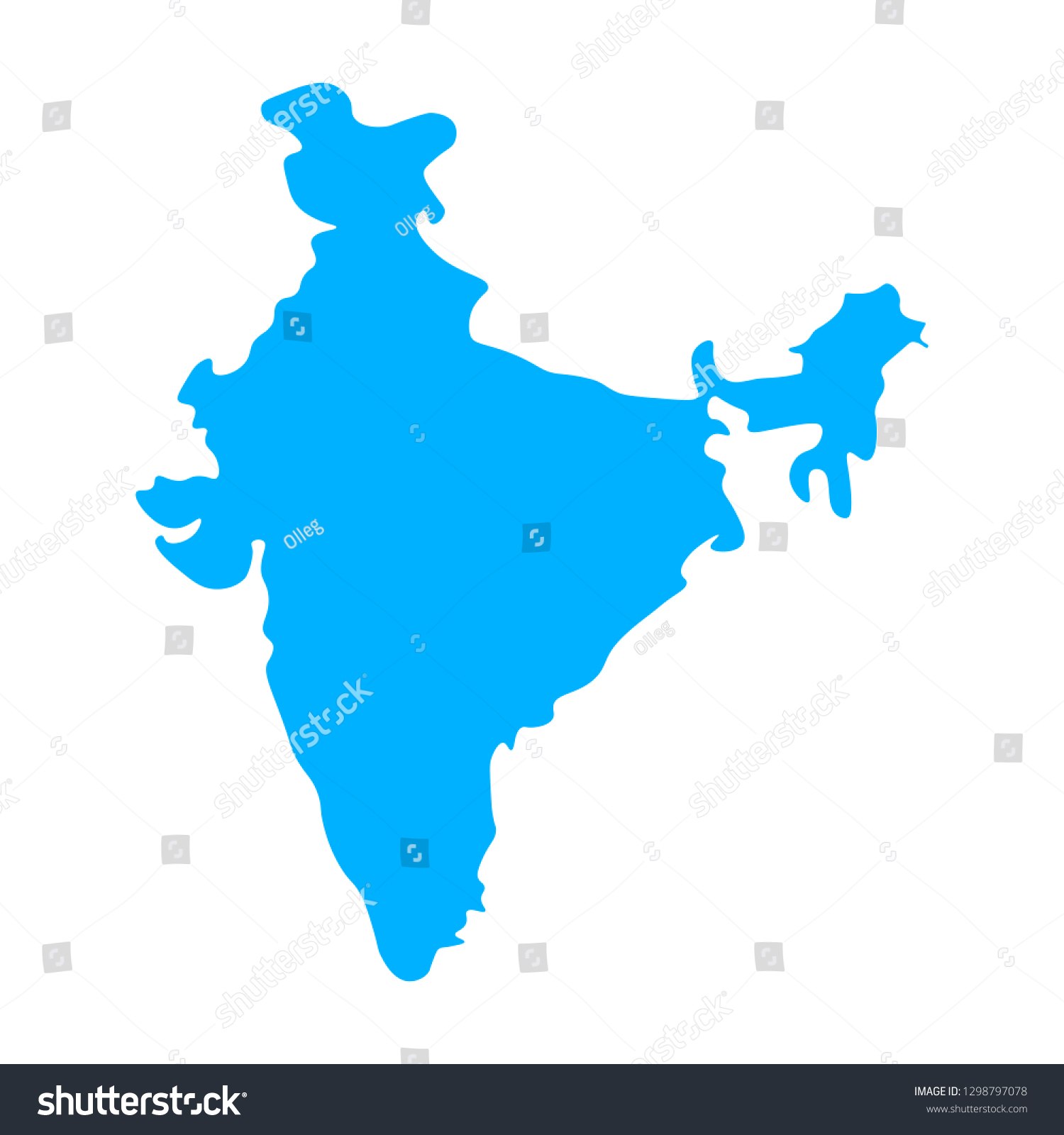 Map India Outline Silhouette India Map Stock Illustration 1298797078 ...