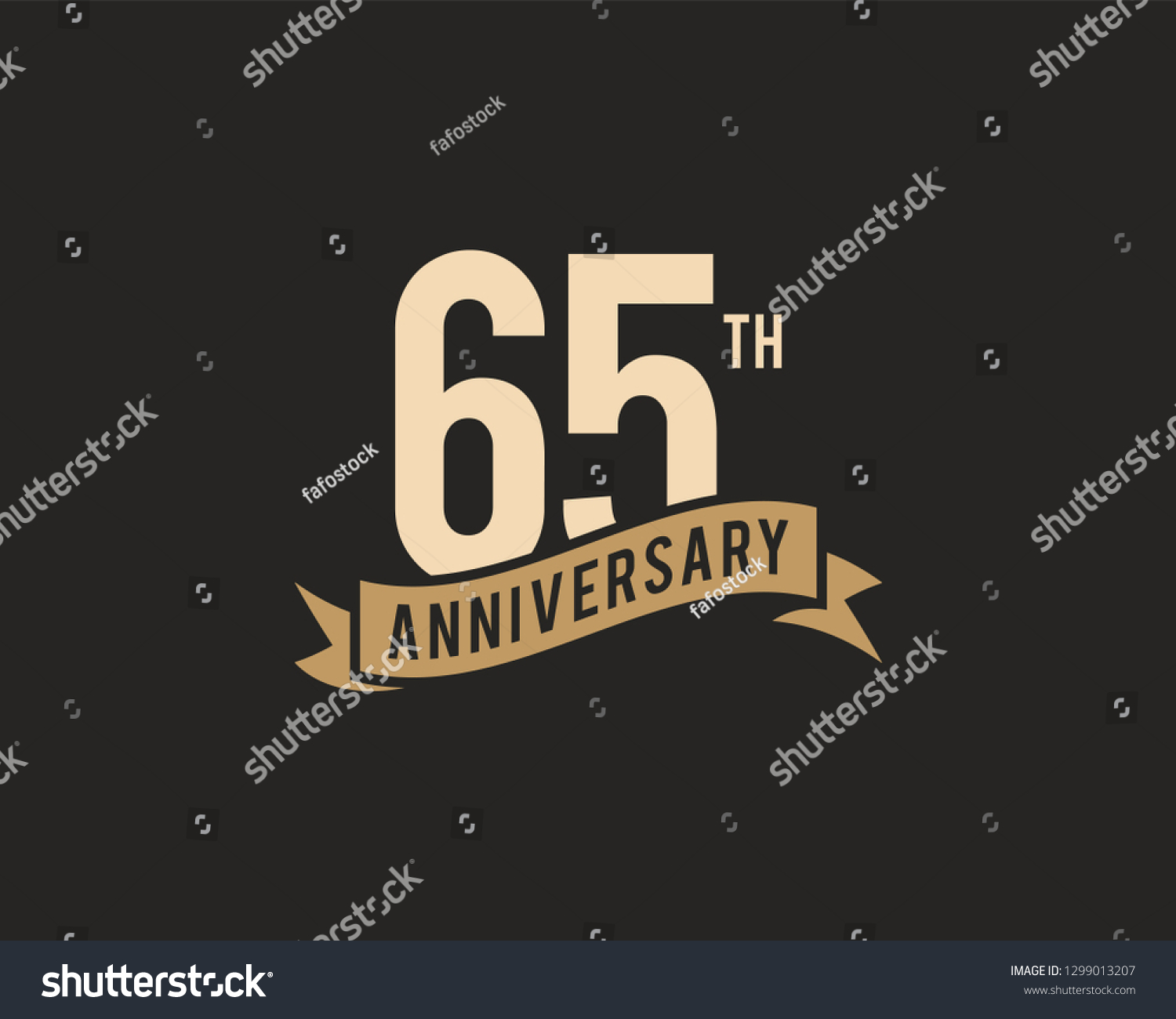 65th Years Anniversary Celebration Icon Vector Stock Vector (Royalty ...