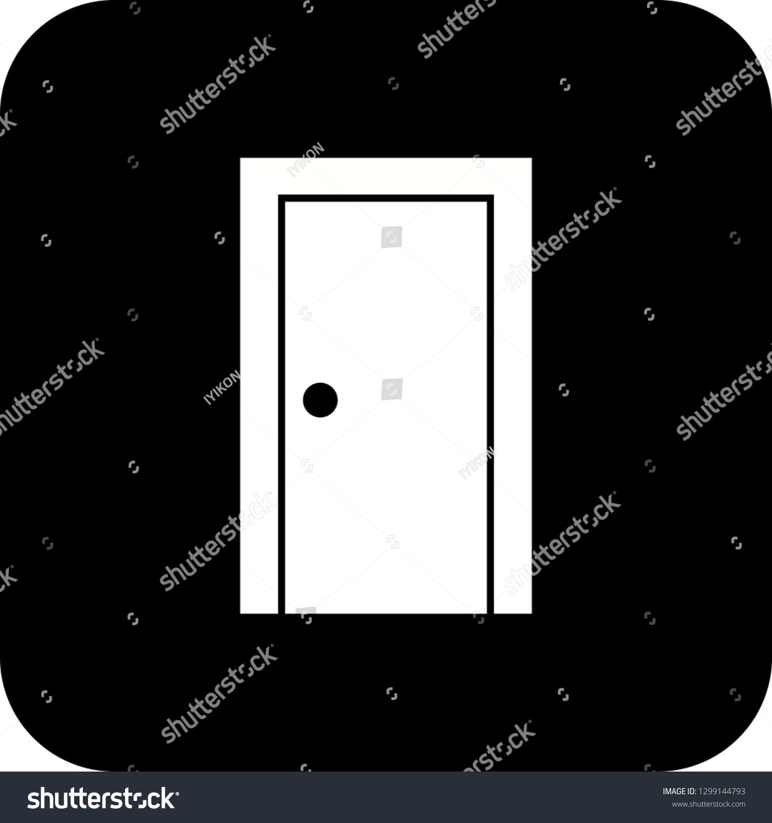 Vector Door Icon Stock Vector Royalty Free 1299144793 Shutterstock