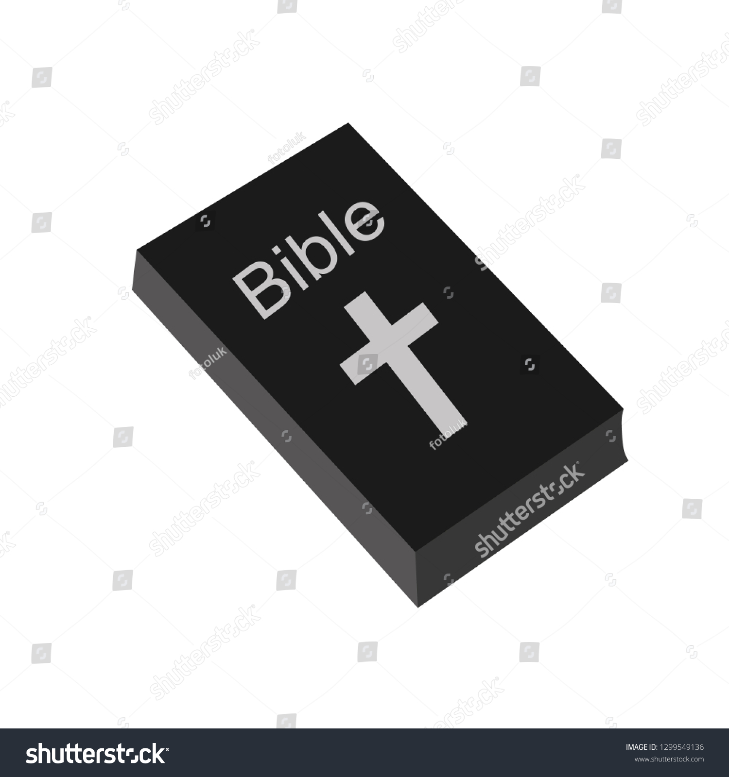 Bible Vector Illustration Book Bible Isolated Stock Vector (Royalty ...