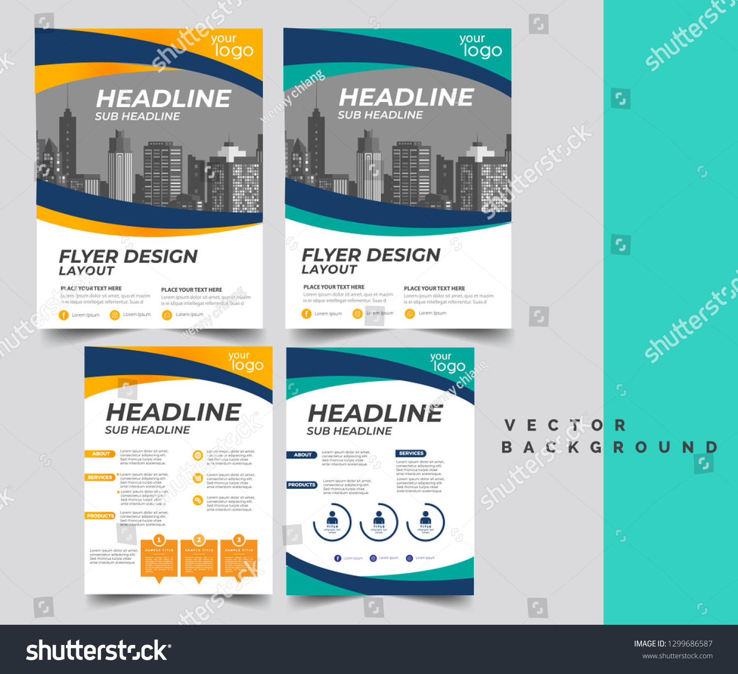 Flyer Pamphlet Brochure Cover Design Layout Stock Vector (Royalty Free ...