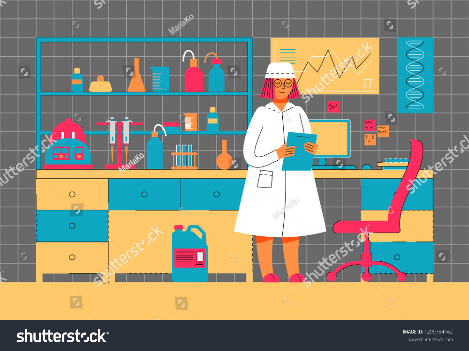 woman-works-laboratory-scientific-experiment-scientific-stock-vector