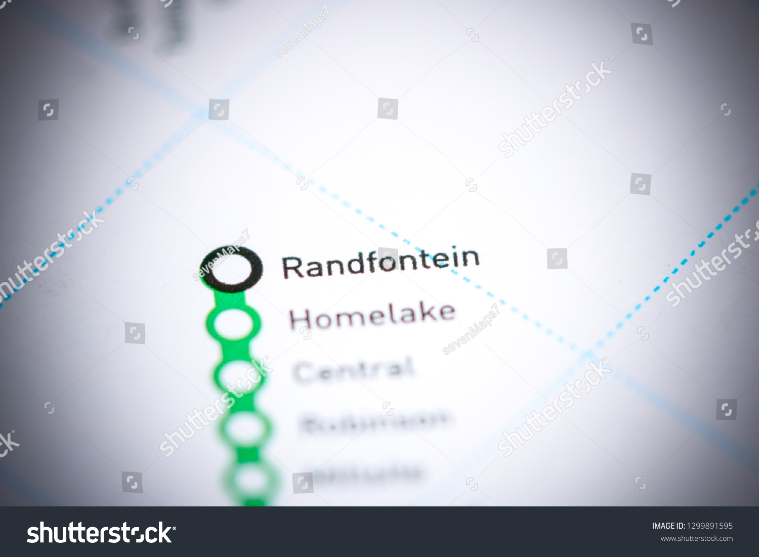 Randfontein Station Johannesburg Metro Map Stock Photo 1299891595