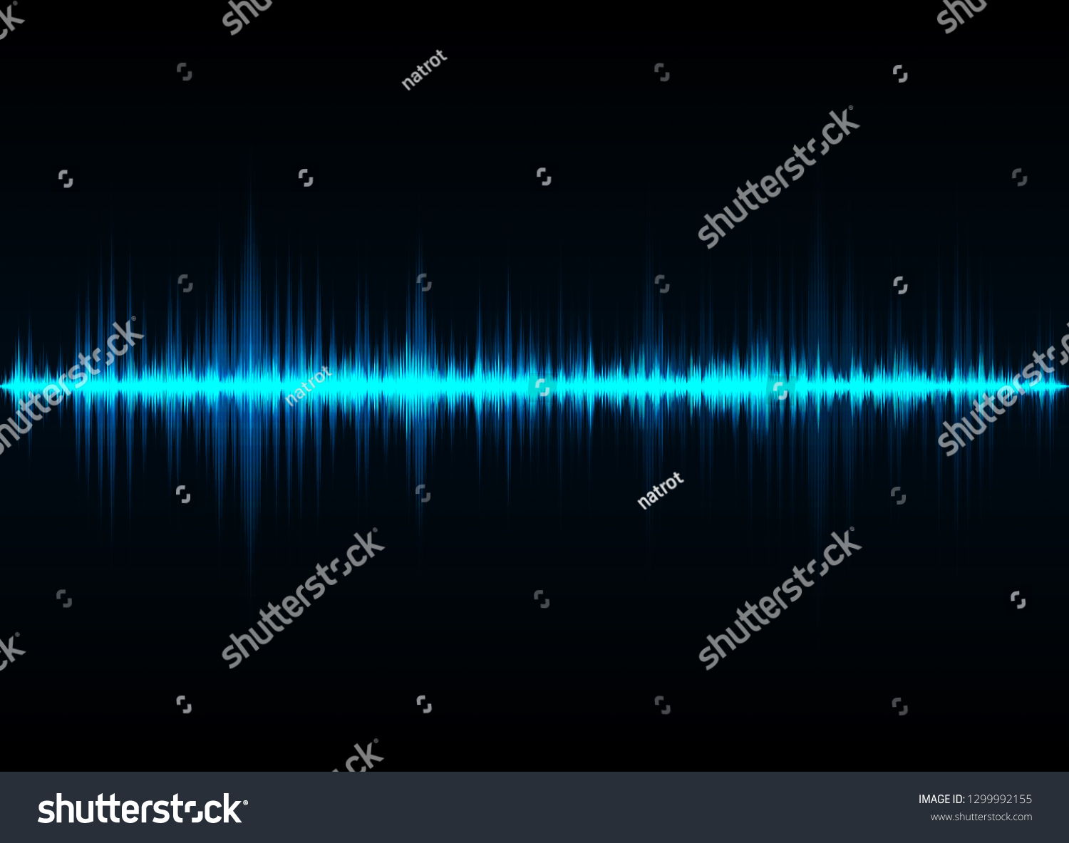 Sound Wave Vector Background Blue Digital Stock Vector (Royalty Free ...