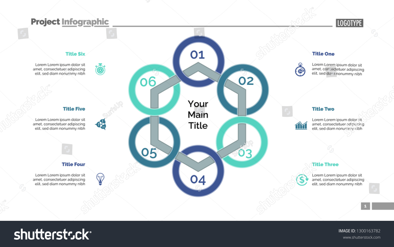 Hexagon Diagram Process Chart Cycle Graph Stock Vector Royalty Free 1300163782 Shutterstock 4485