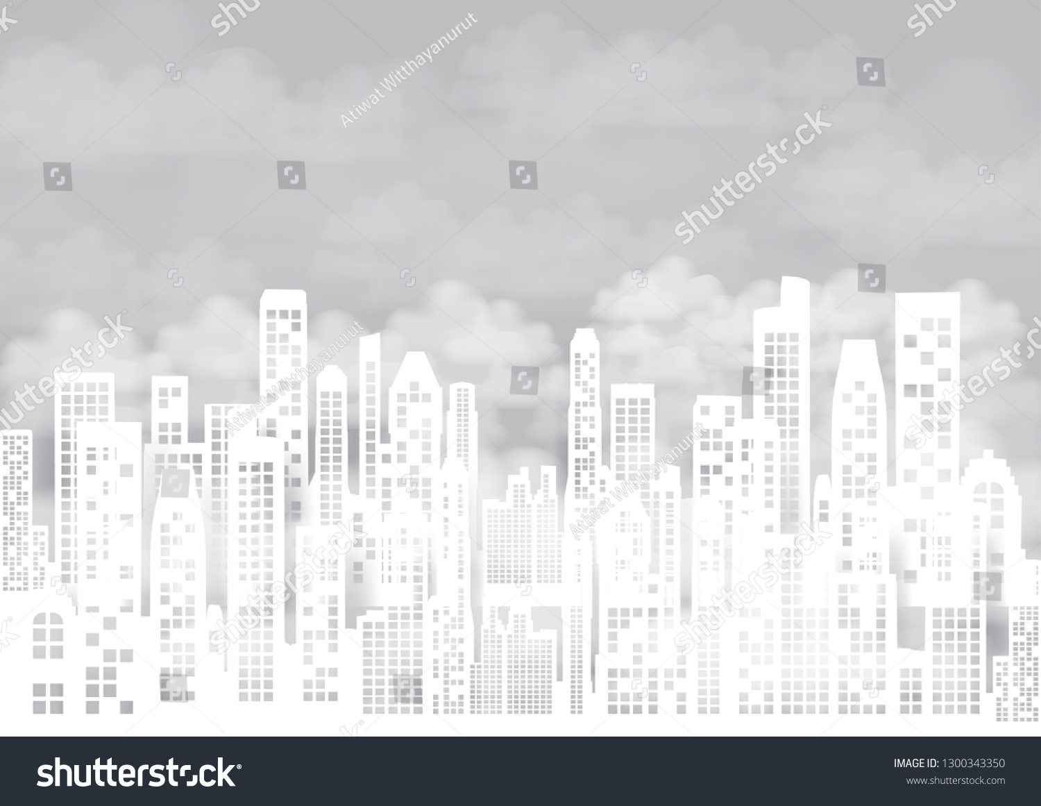 Landscape View Pm 25 Dust City Stock Vector (Royalty Free) 1300343350 ...