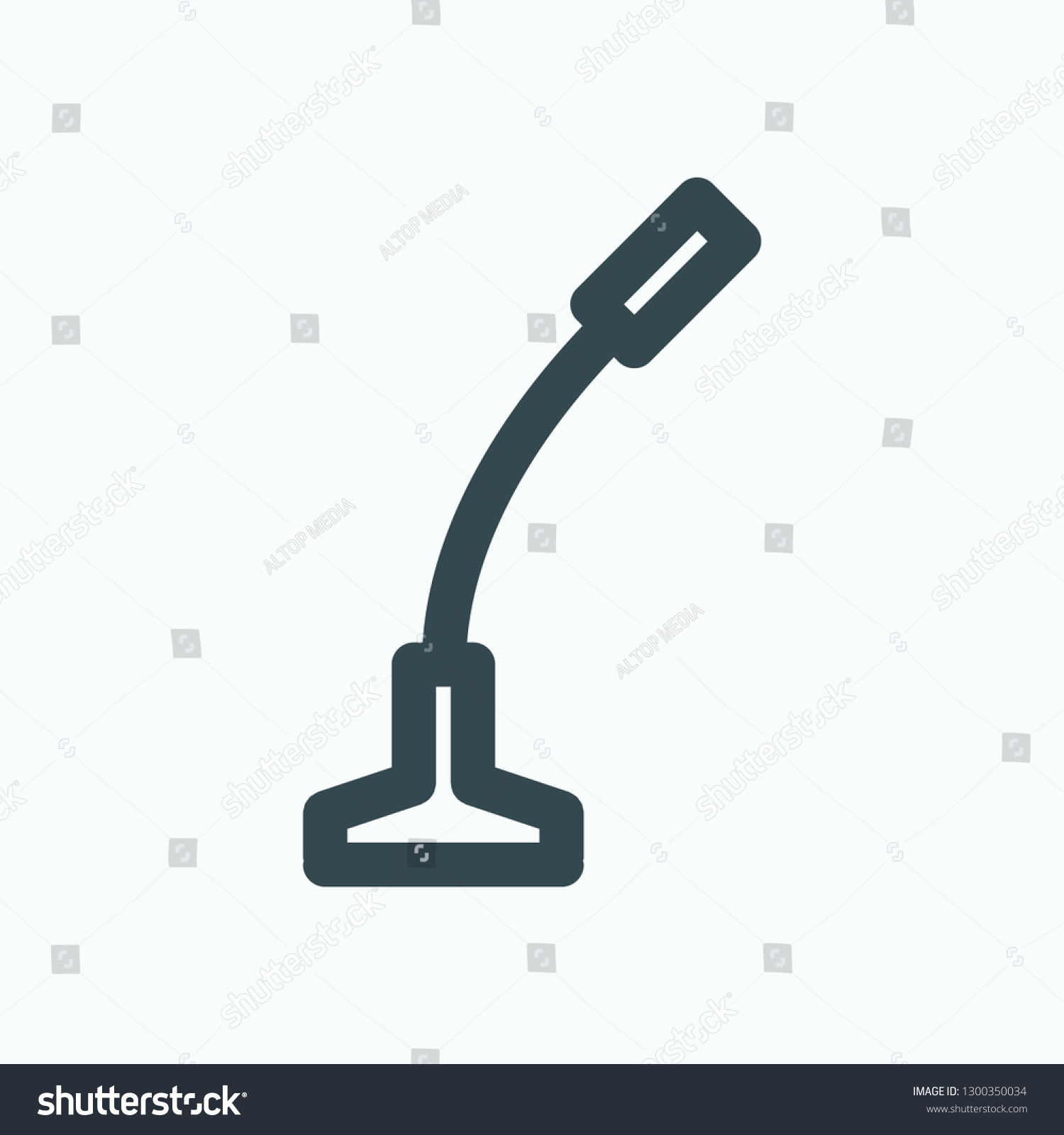 Desktop Microphone Outline Icon Desktop Mic Stock Vector (Royalty Free