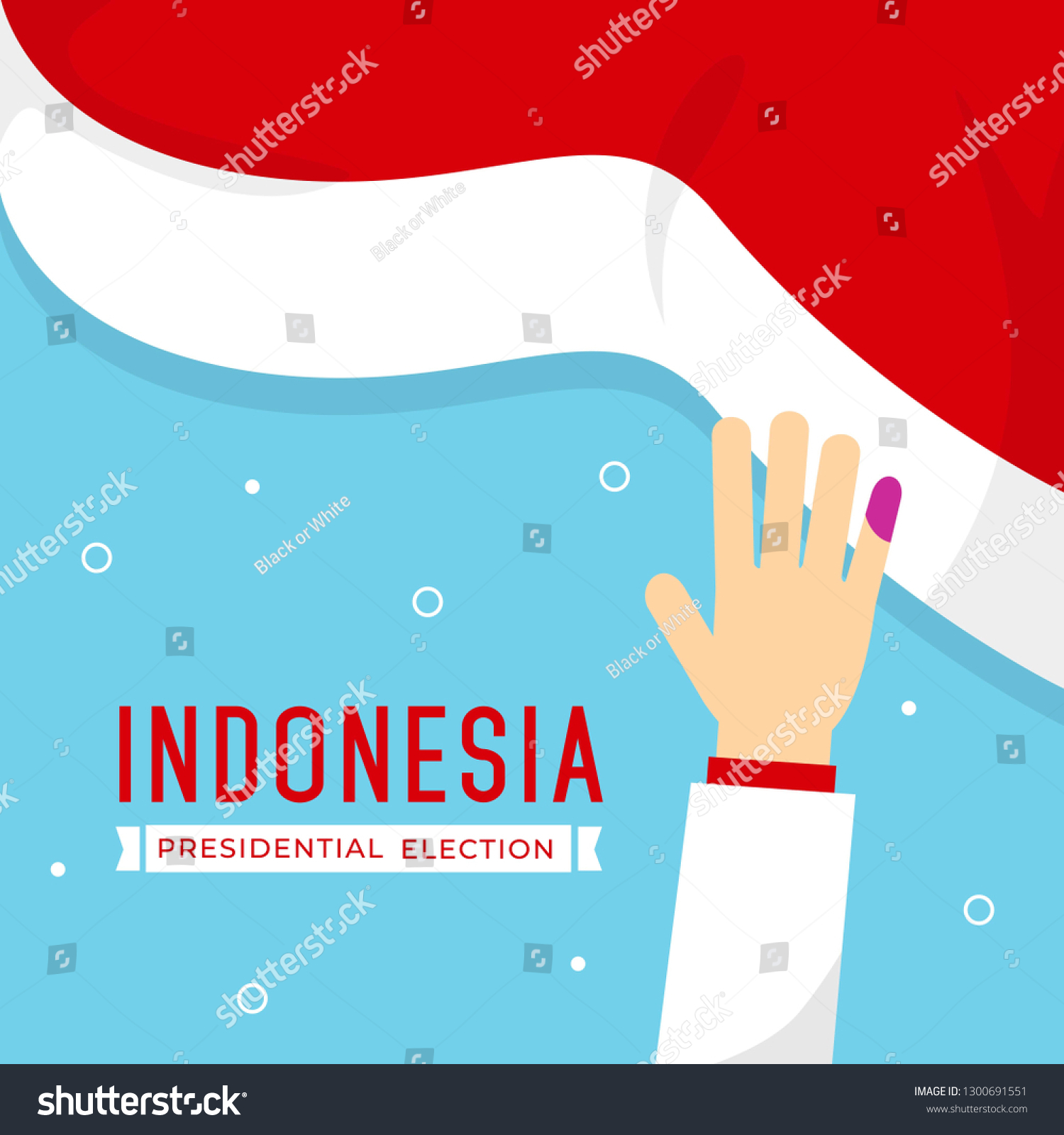 Indonesia President Election Illustration Stock Vector Royalty Free