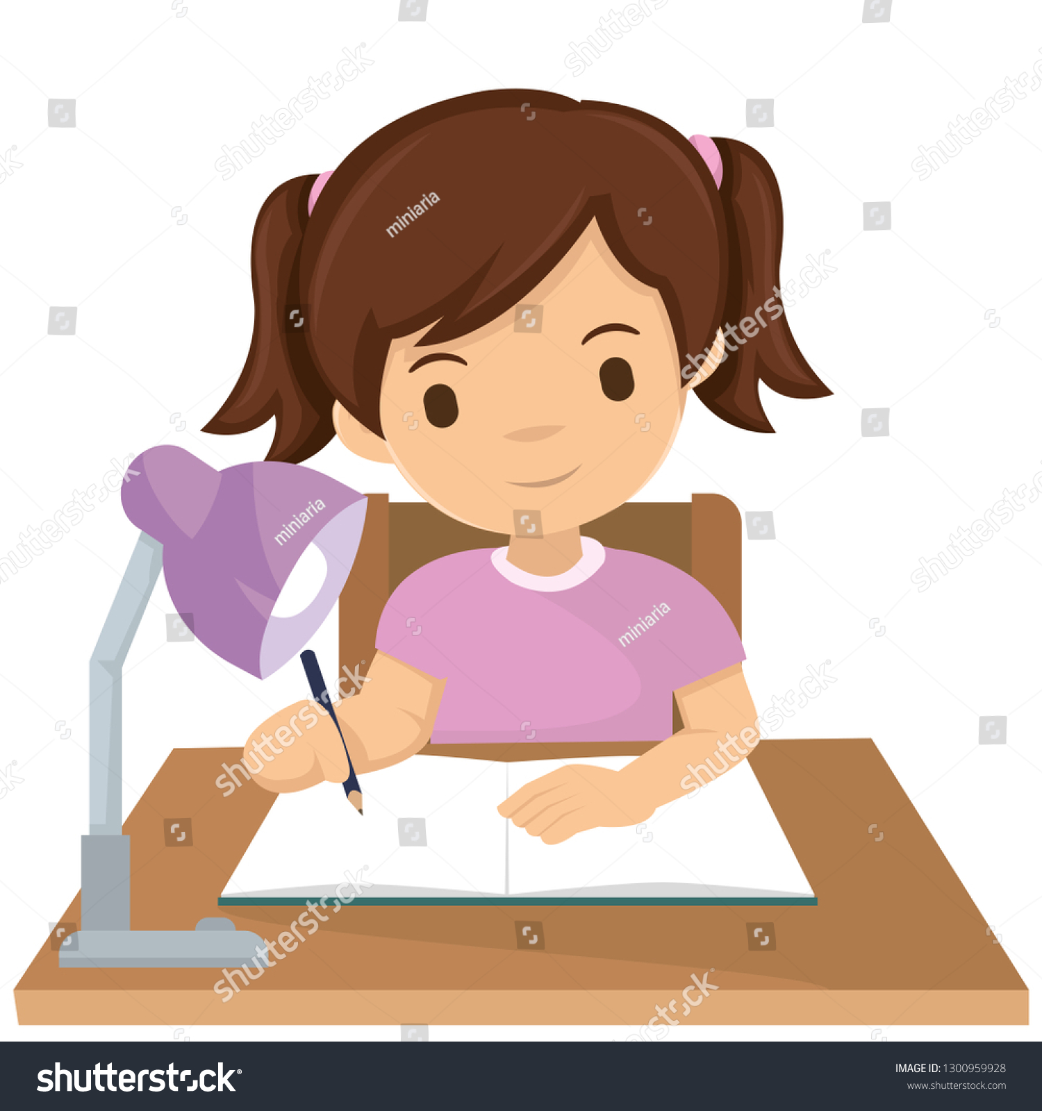 Рисунок ребенок делает домашнюю работу