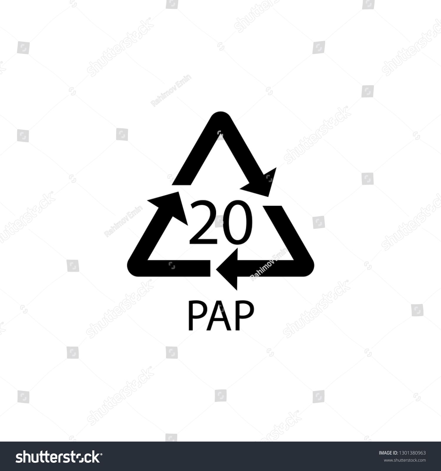 20 Pap Mark Corrugated Cardboard Sign Stock Vector (Royalty Free ...