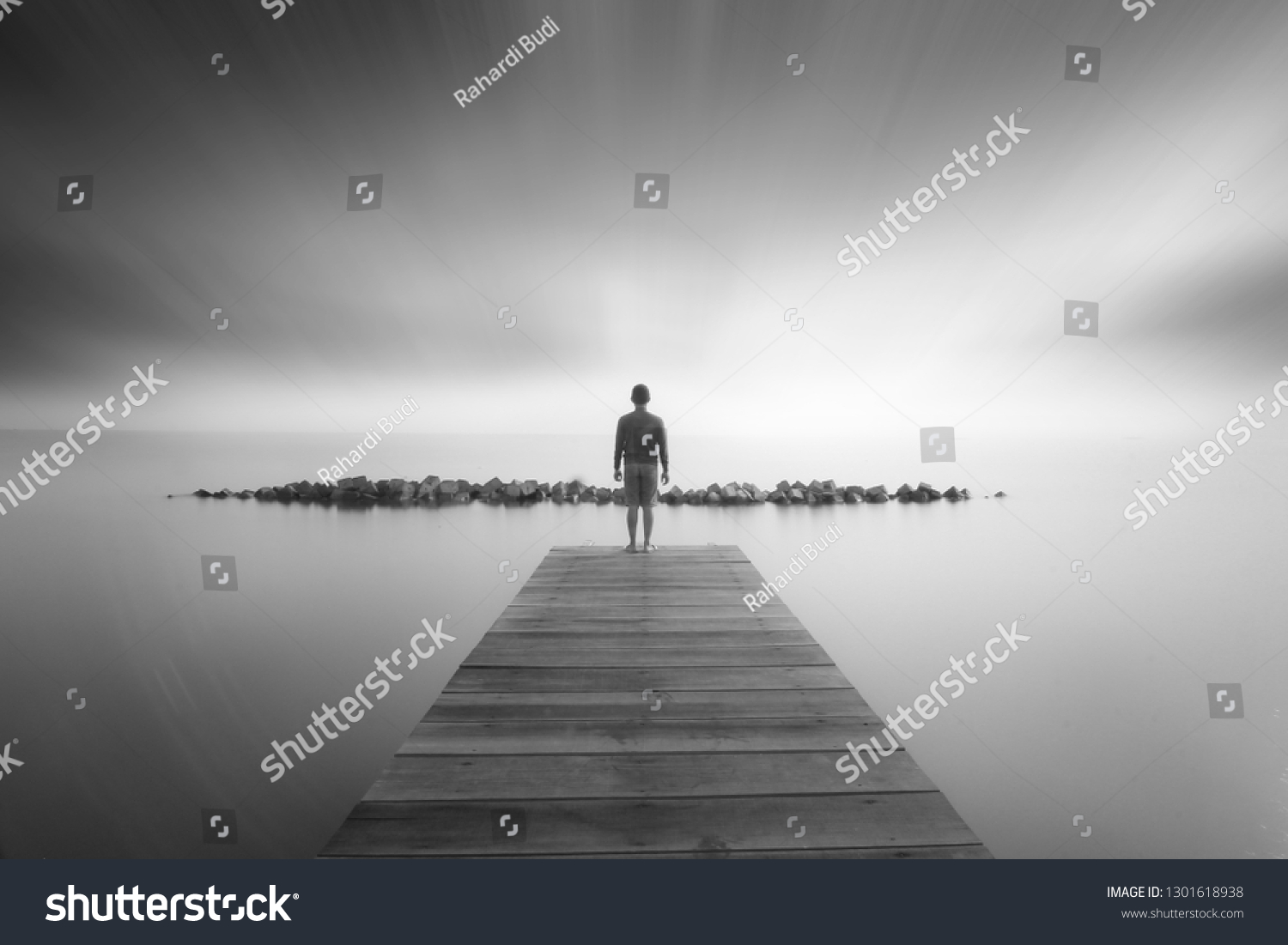 Man Standing Alone Silence Stock Photo 1301618938 | Shutterstock