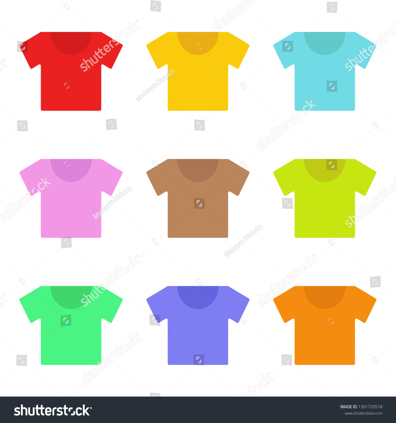 Set Of Multicolored T Shirts Stock Vector   Illustration Of Fruit